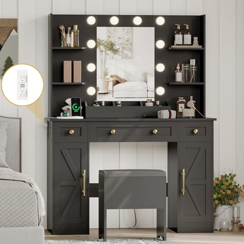 Black With 2 Cabinets
