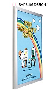 16x20 Euro Style Poster Frame - Top & Side Load for Easy Insertion - Perfect for Home Decor, Office Signs, and Art Displays