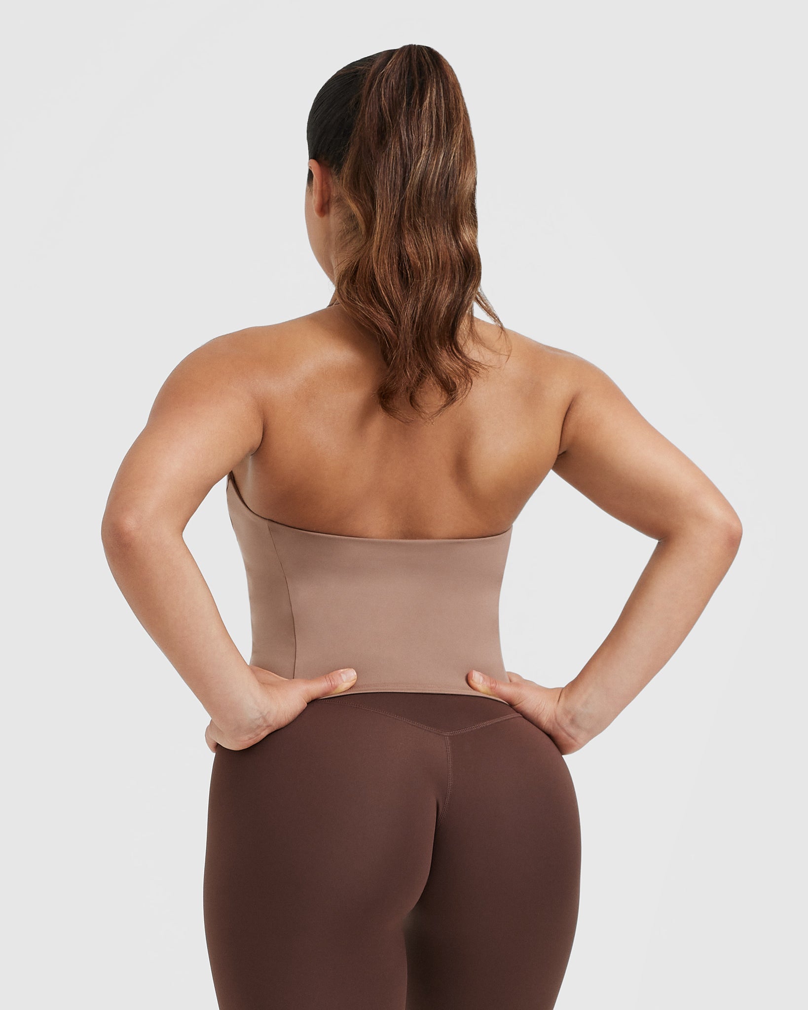 Timeless Halter Neck Mid Vest in Deep Walnut - Women's Fashion Tank Top for Summer, Beach, and Casual Outfits
