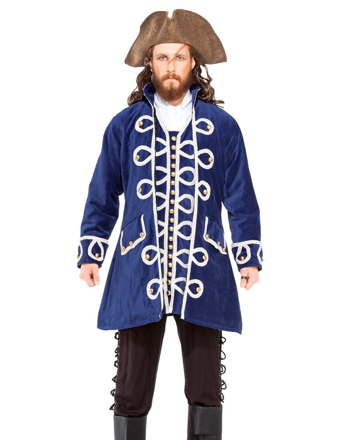 Medieval Renaissance Pirate Captain Coat - 100% Cotton Vintage Costume for Cosplay, Halloween, and Historical Reenactment