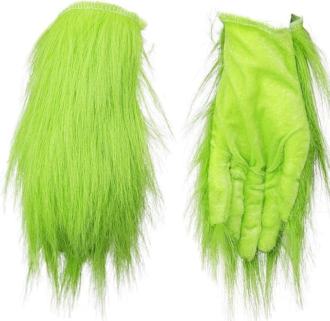 **Warm Furry Santa Gloves for Adults - Christmas Party Costume Accessories for Women & Men - Perfect for Holiday Festivities, Gift Exchanges & Winter Celebrations**