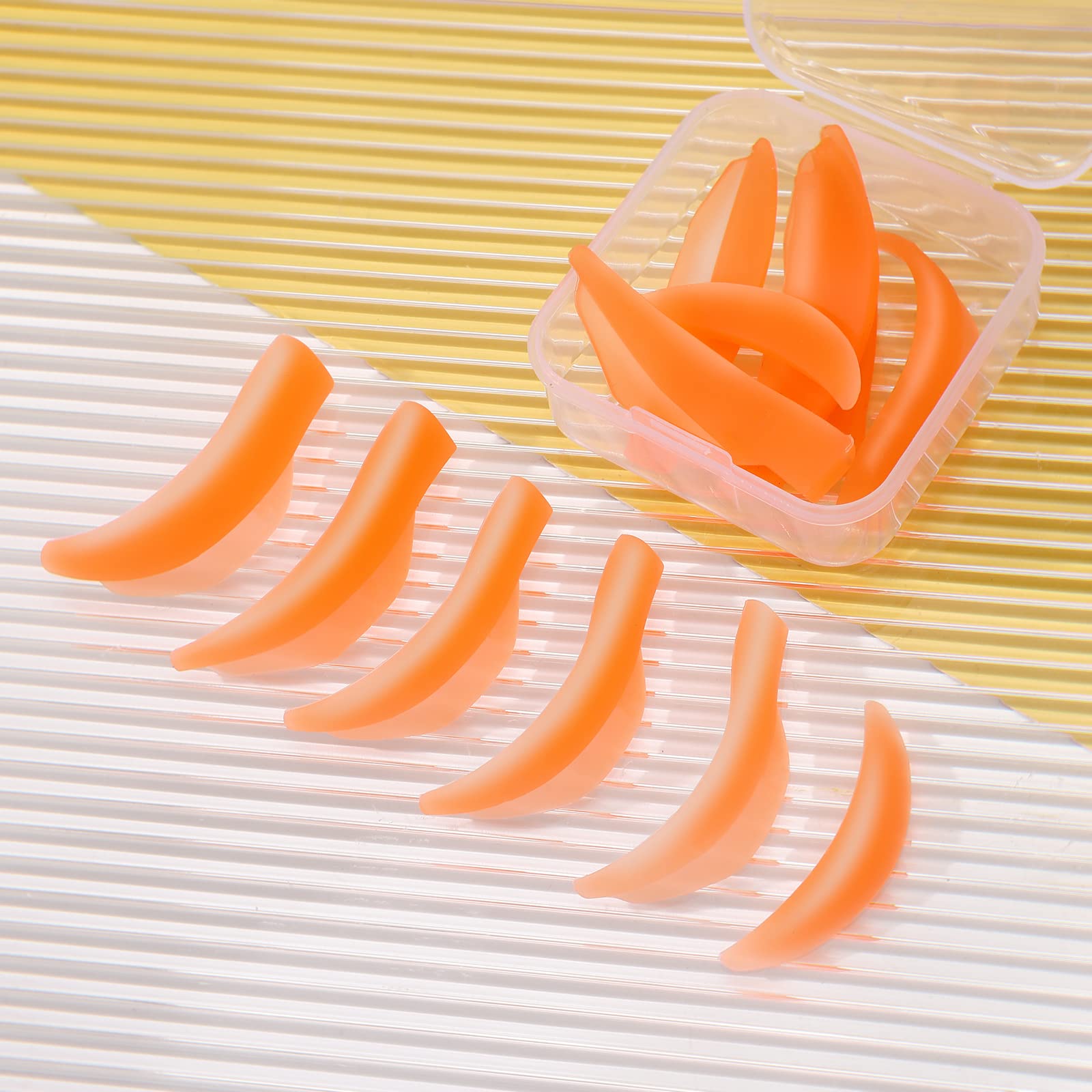 Premium Lash Lift Pads - Mega L Curl Eyelash Perming Rods for Long-Lasting Lift & Volume | Orange Lamination Shields for Salon & DIY Lash Perming at Home