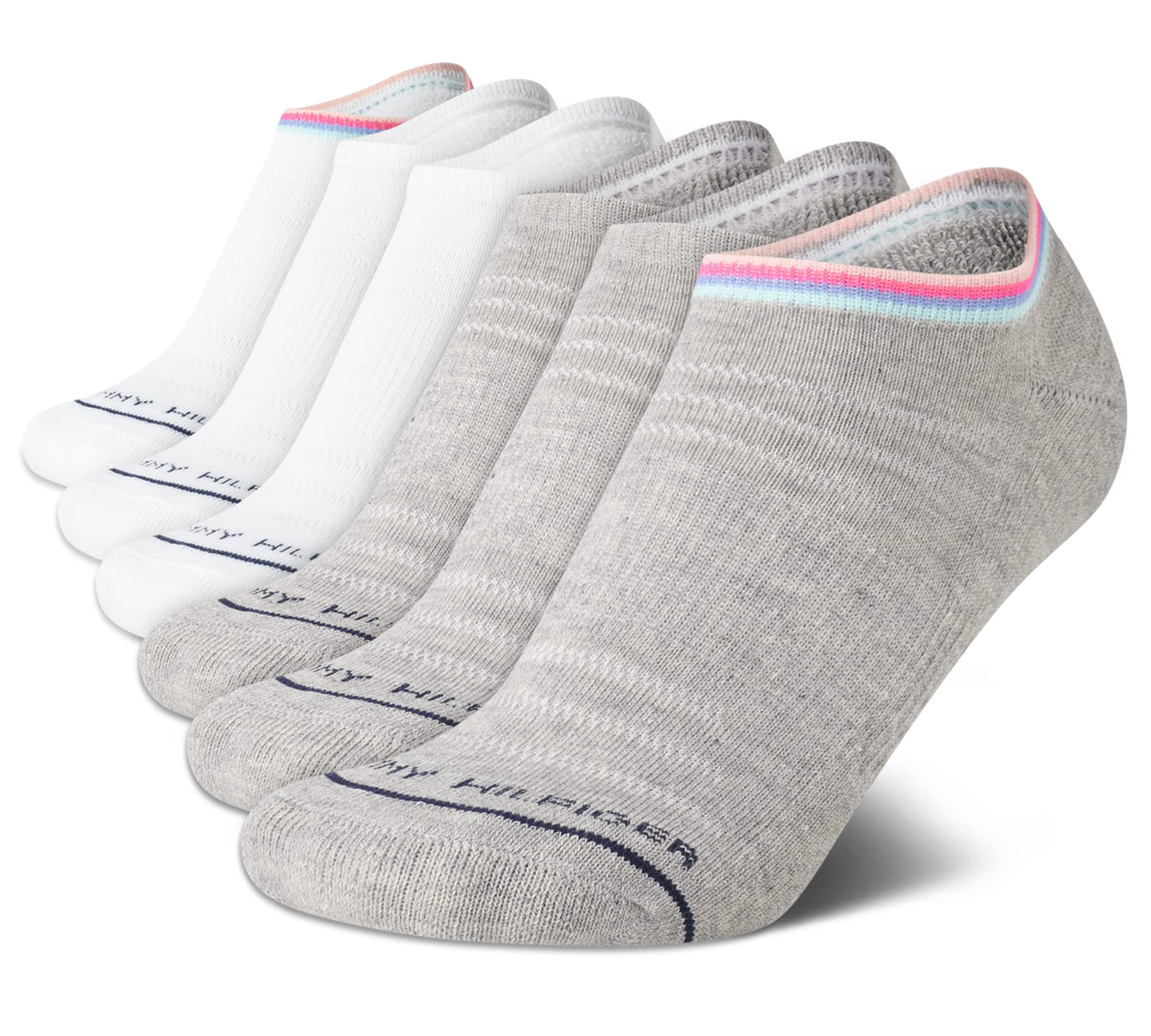 Tommy Hilfiger No Show Socks for Women - 6 Pack, Lightweight for Sports & Daily Wear