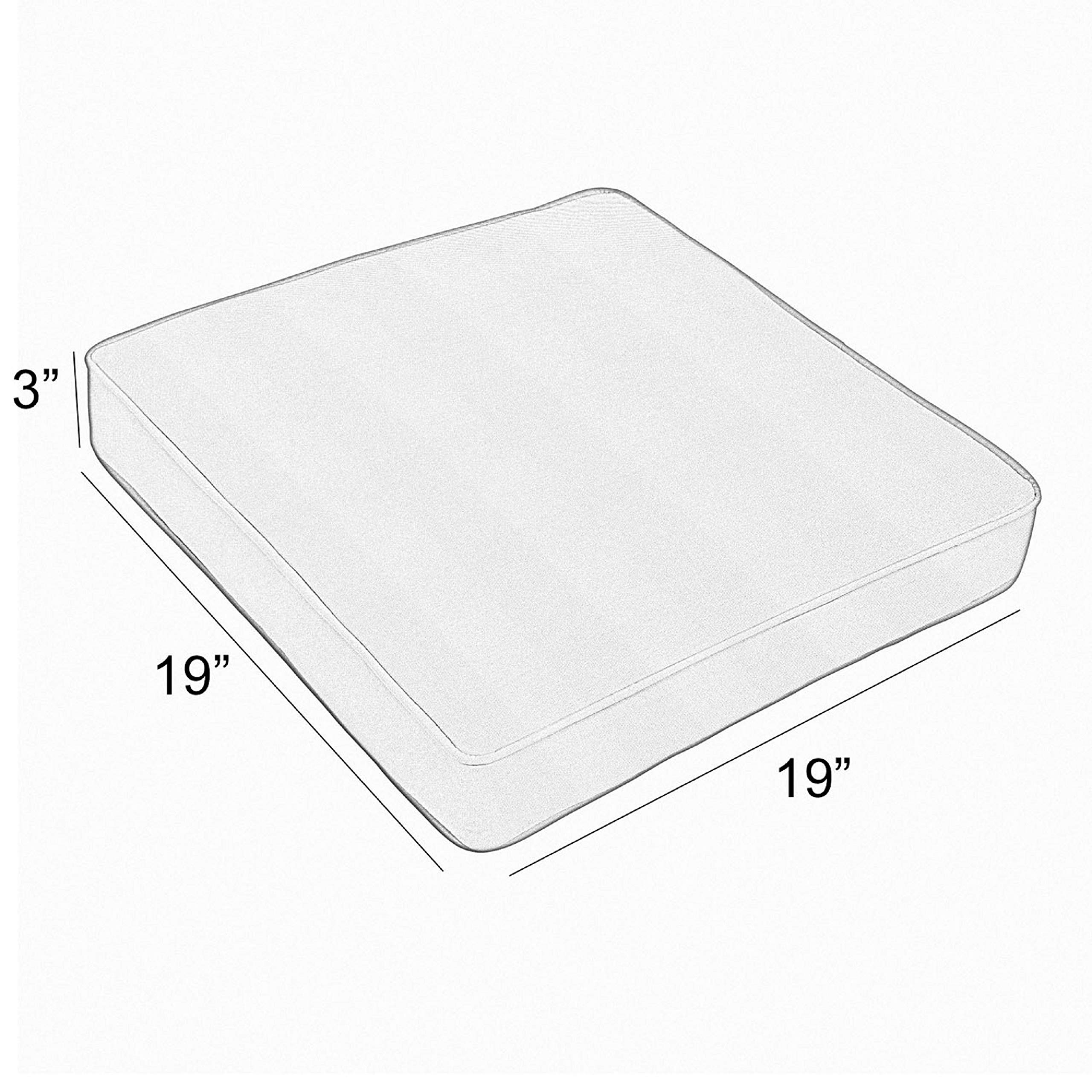 Sorra Home Sunbrella Cast Silver Outdoor Cushion - Waterproof & UV Resistant Patio Furniture Cushion for Deck, Poolside & Garden Lounge Chairs - Premium Outdoor Pillow Cover for All Weather Use