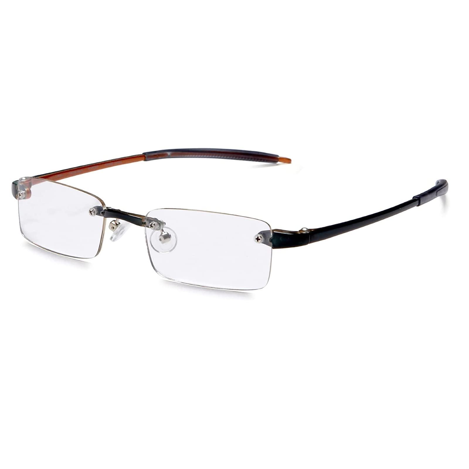 Lightweight Rimless Rectangle Reading Glasses for Men & Women - Visualites 1 - Perfect for Reading, Computer Work & Daily Use