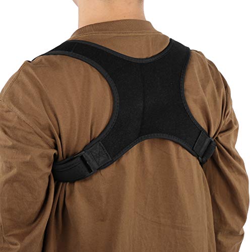 Adjustable Back Posture Corrector & Shoulder Support Belt - Lumbar Brace for Hunchback & Posture Training - Relief for Office Work, Gaming & Long Sitting
