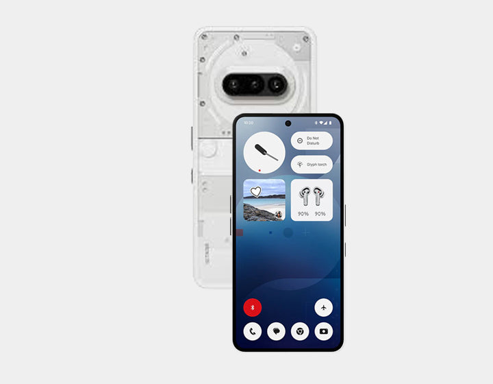 Nothing Phone 3a 5G Unlocked Smartphone - 128GB ROM 8GB RAM Dual SIM GSM - White | Fast 5G Connectivity for Streaming, Gaming & Productivity