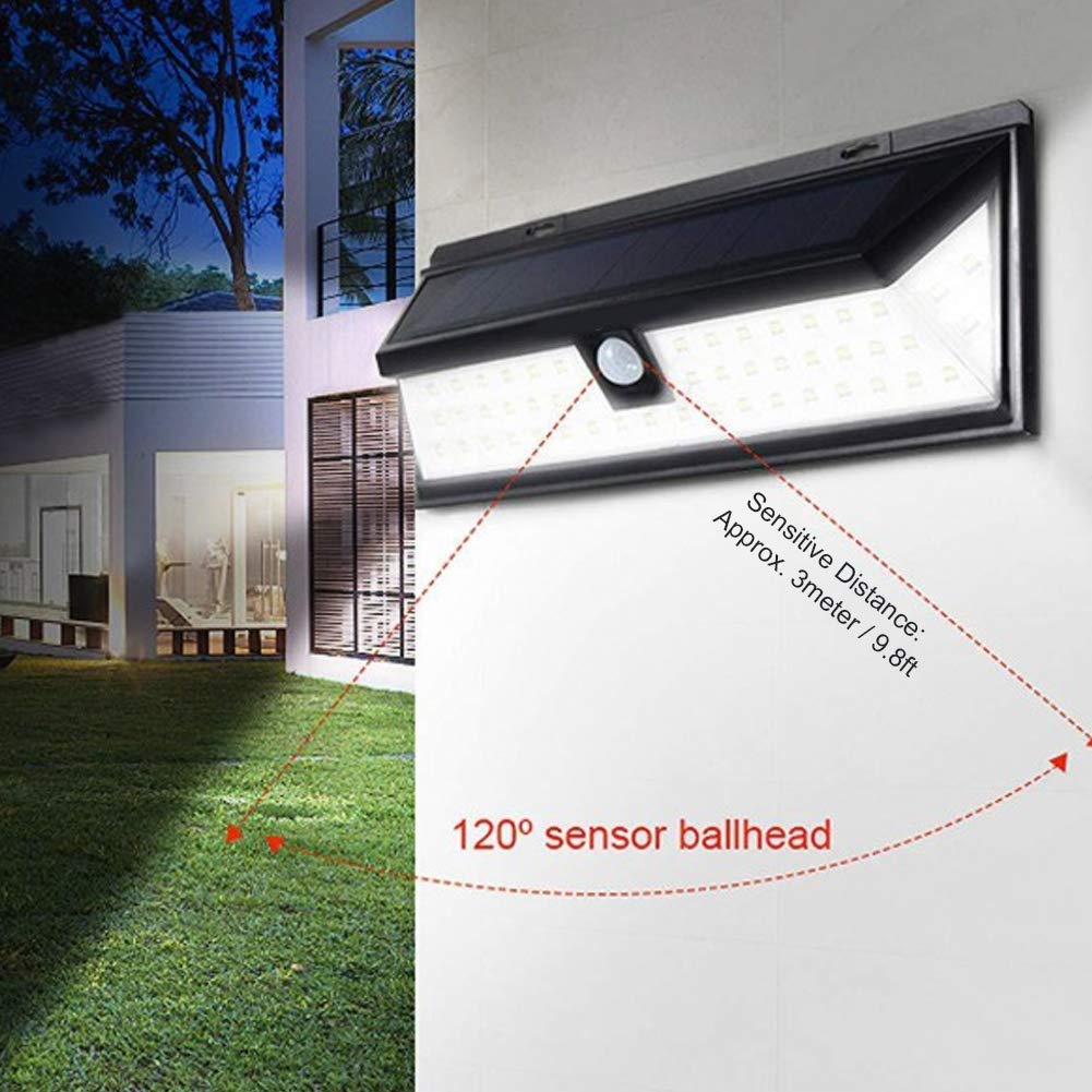Solar Powered Outdoor Lights with Motion Sensor - Waterproof LED Wall Lights for Garden, Yard, and Security - Perfect for Pathways, Patios, and Home Safety