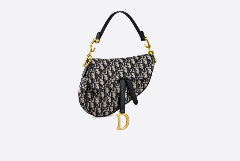 Dior Blue Oblique Saddle Bag for Women | Luxury Designer Crossbody Handbag | Perfect for Parties, Date Nights & Special Occasions