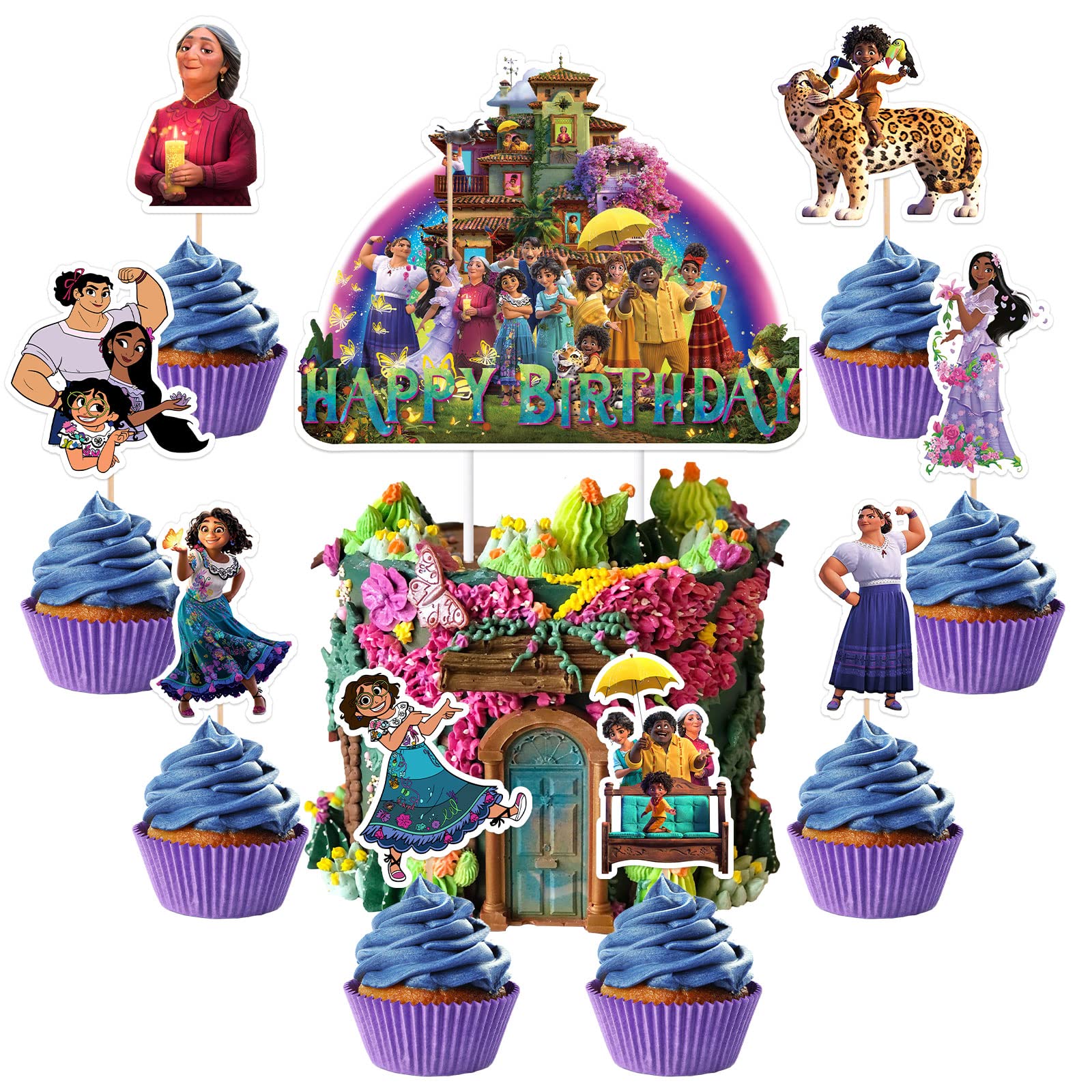 NITELUO Magic Movie Birthday Party Decorations Set - Cake Topper & Cupcake Toppers for Kids Birthday Party Supplies - Perfect for Themed Movie Night, Birthday Celebrations & Special Events