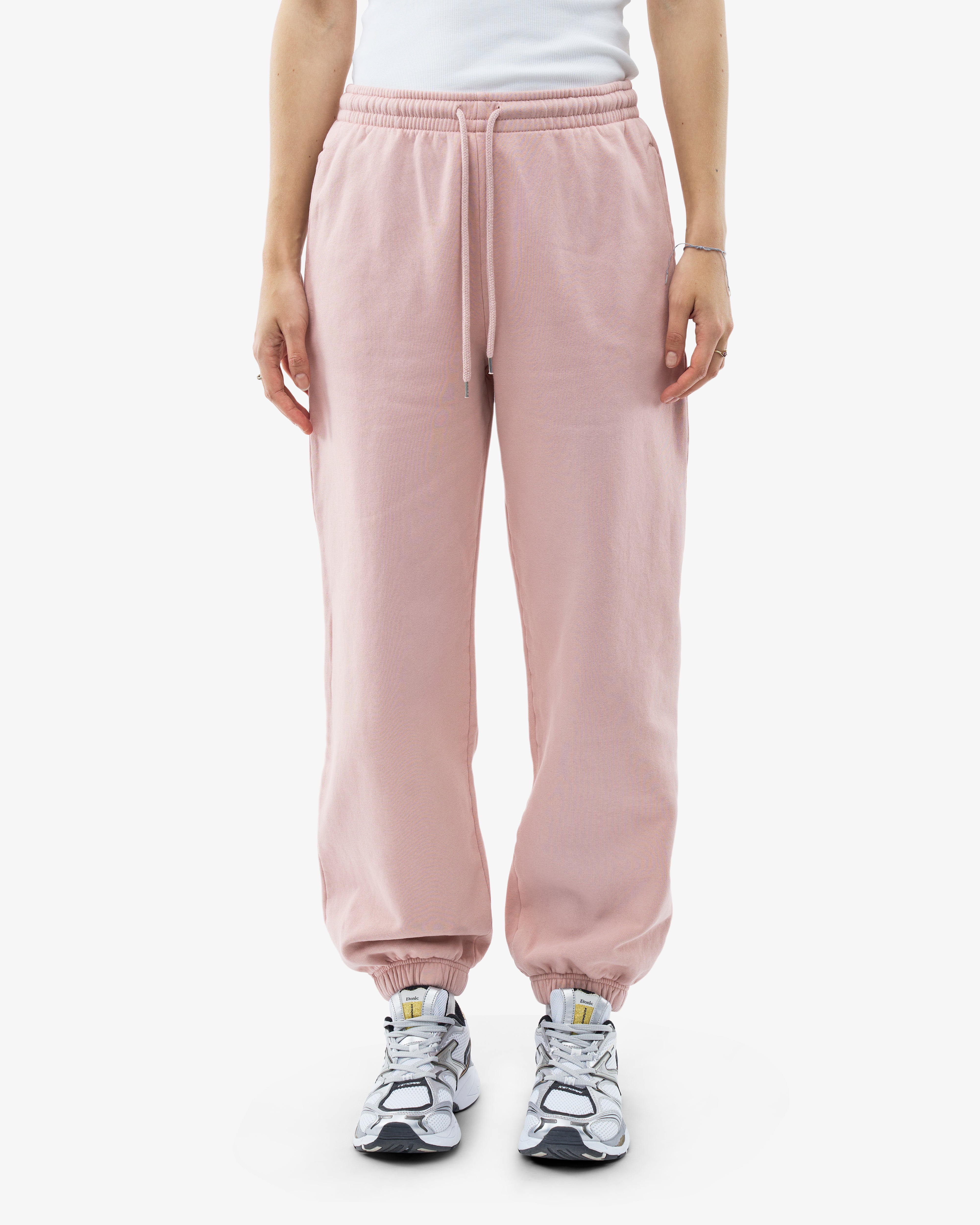 Organic Relaxed Sweatpants for Women - Soft Faded Pink Lounge Pants - Perfect for Yoga, Home Wear & Casual Outfits