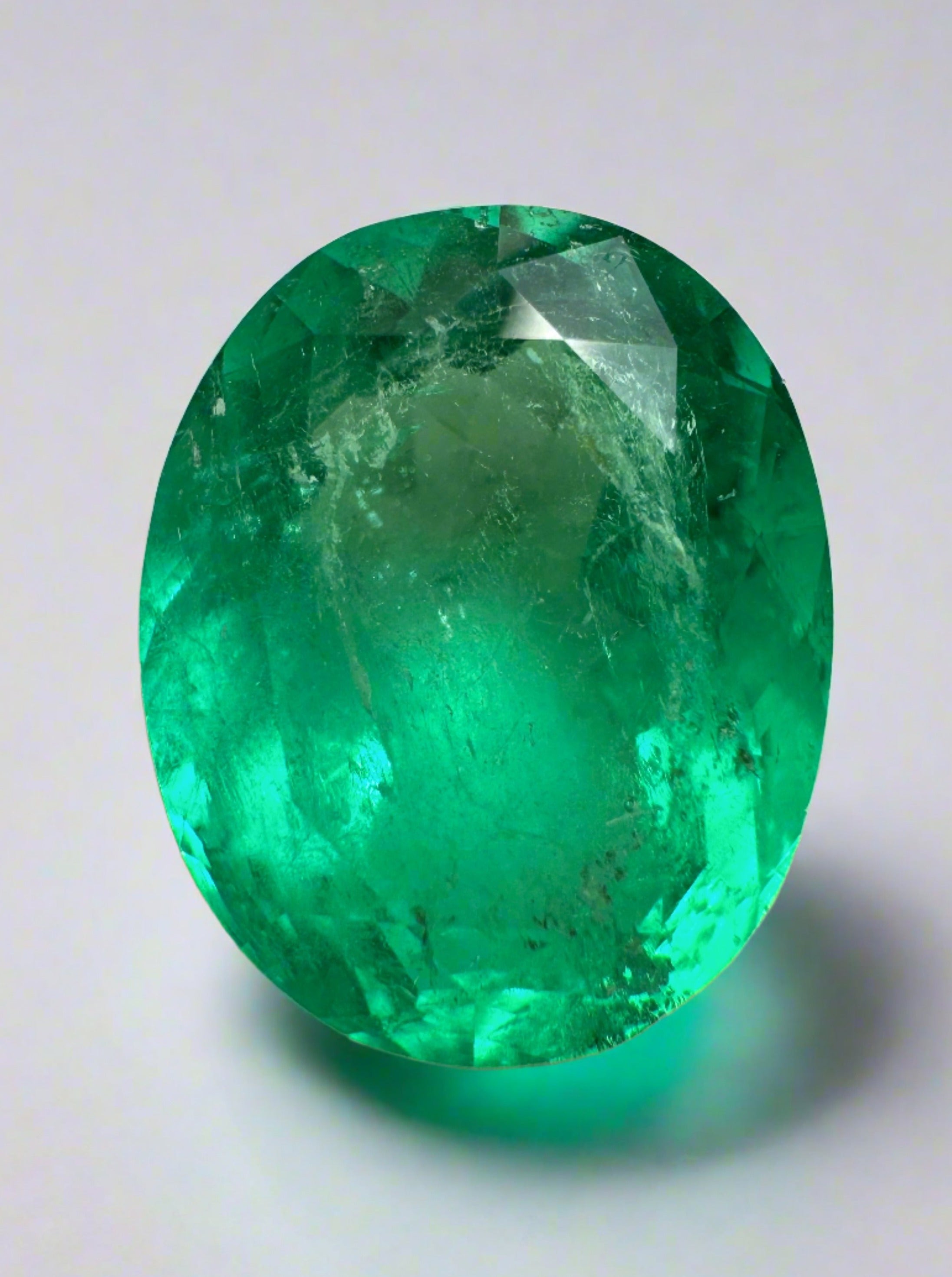 6.25 Carat 13.5x11mm Muzo Yellowish Green Natural Loose Colombian Emerald Oval Cut Gemstone for Jewelry Making, Engagement Rings & Luxury Gifts