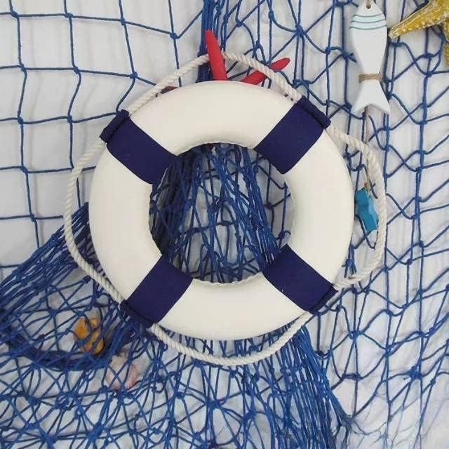 Life Ring Pool Safety Ring - 52cm/20.5inch Swim Foam Buoy with Rope, Red Emergency Flotation Device for Swimming Pools, Lakes, Beaches & Boating Safety