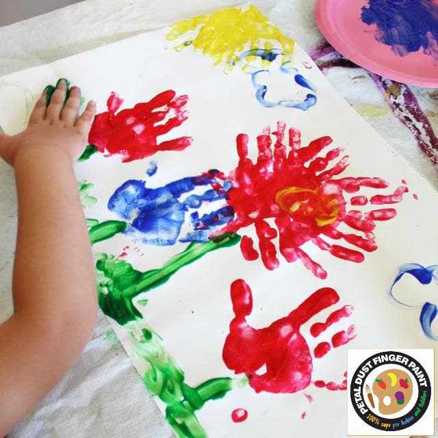 Non-Toxic Edible Baby Finger Paint Set - Safe & Washable Combo Pack B (4 PC Set) for Toddlers & Kids - Perfect for Sensory Play, Art Projects & Early Learning Activities