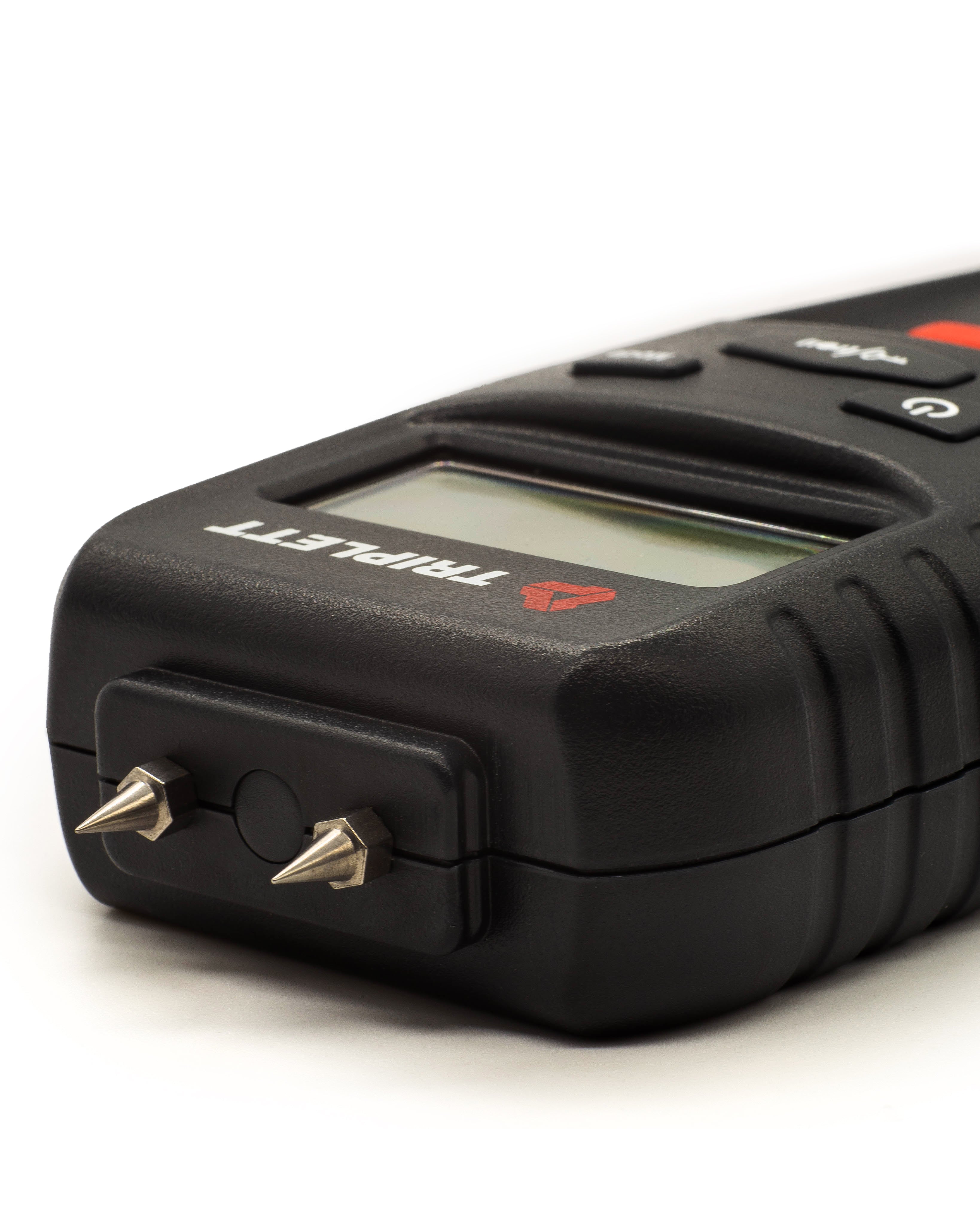 Pin & Pinless Moisture Meter for Wood & Building Materials - 1.5% to 50% Pin Mode, 6% to 99.9% Pinless Mode with Audible Alert - Perfect for Flooring, Drywall & Lumber Inspection (MS150)