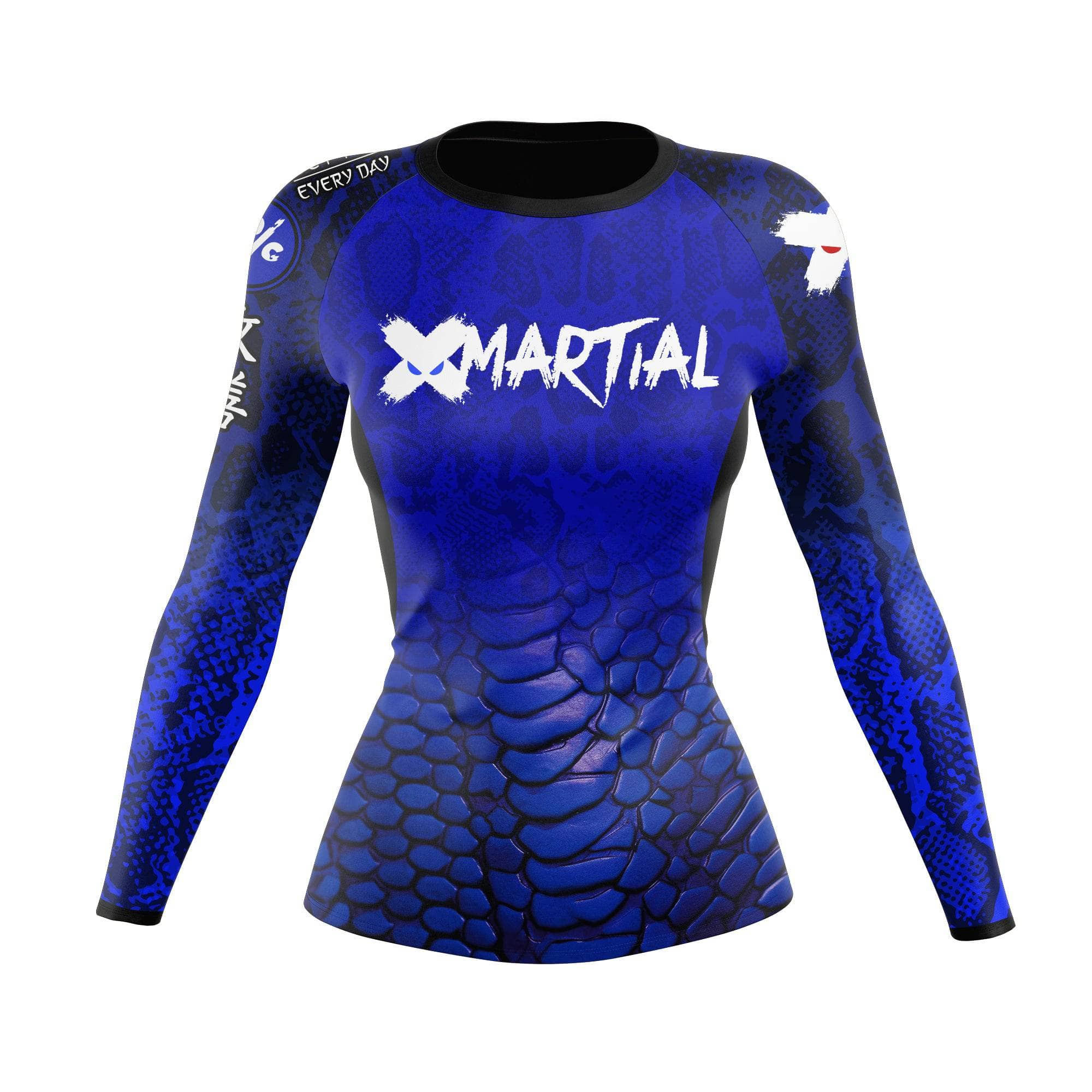 Venomous Women's BJJ Rash Guard - Long Sleeve Compression Top for Brazilian Jiu-Jitsu, MMA & No-Gi Grappling - Moisture Wicking & UV Protection for Training & Competition