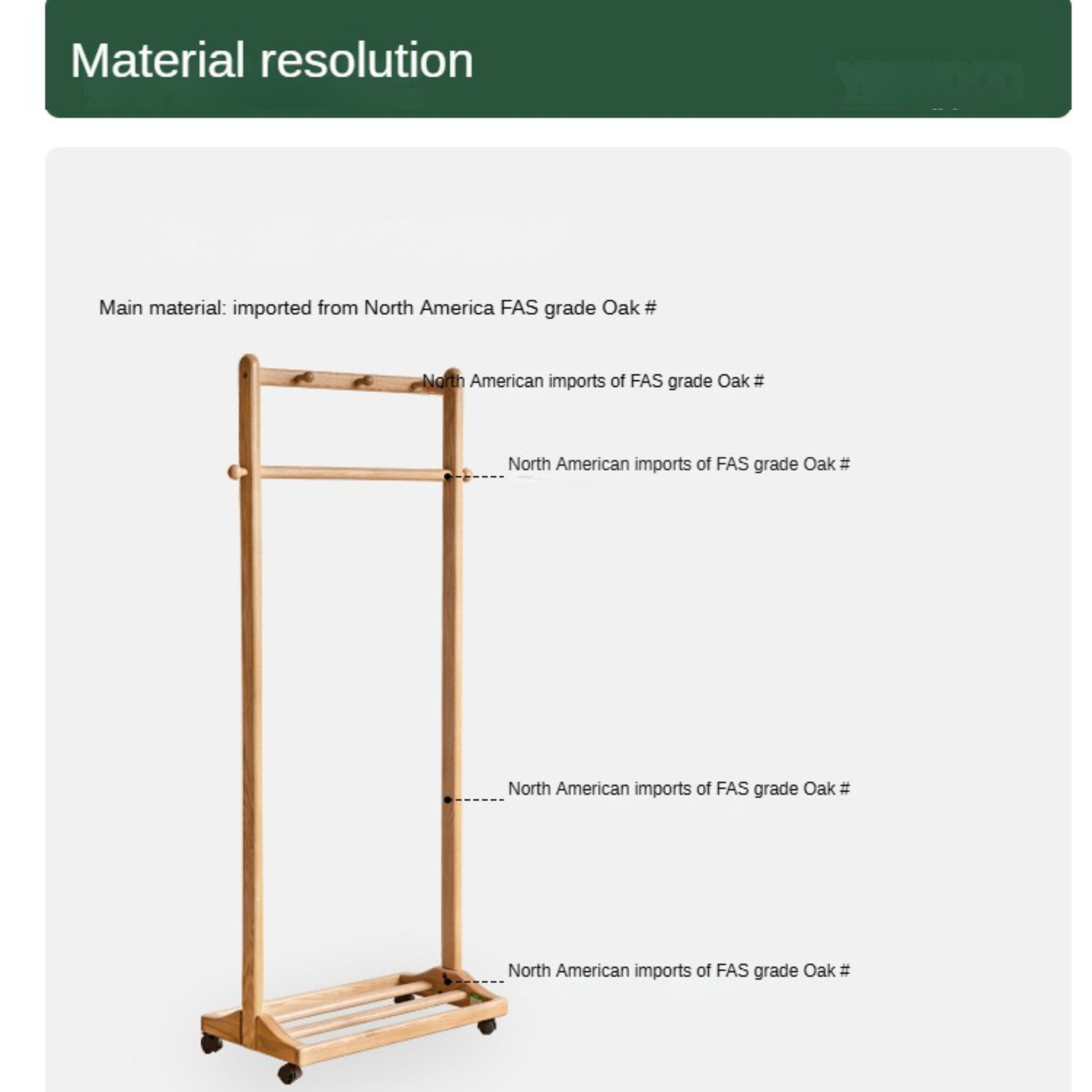Premium Solid Oak & Birch Wood Wall Hanger - Adjustable Coat Rack for Jackets, Hats & Bags - Perfect for Entryway, Bedroom & Closet Organization