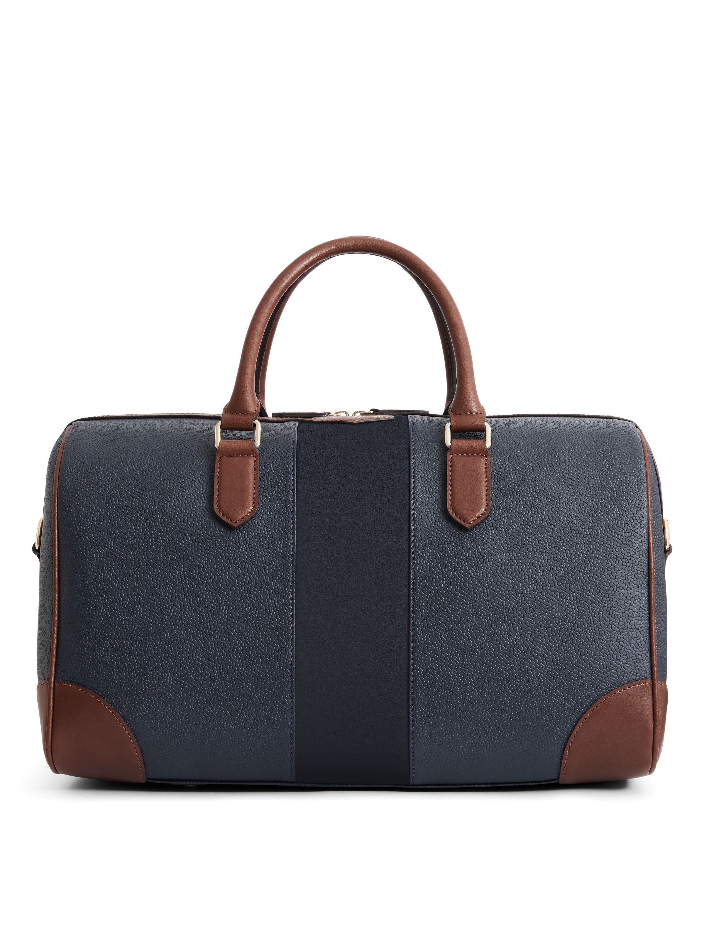 Britannia Navy Scotchgrain Leather Briefcase for Men & Women - Professional Business Laptop Bag - Perfect for Office, Work, Travel & Commuting
