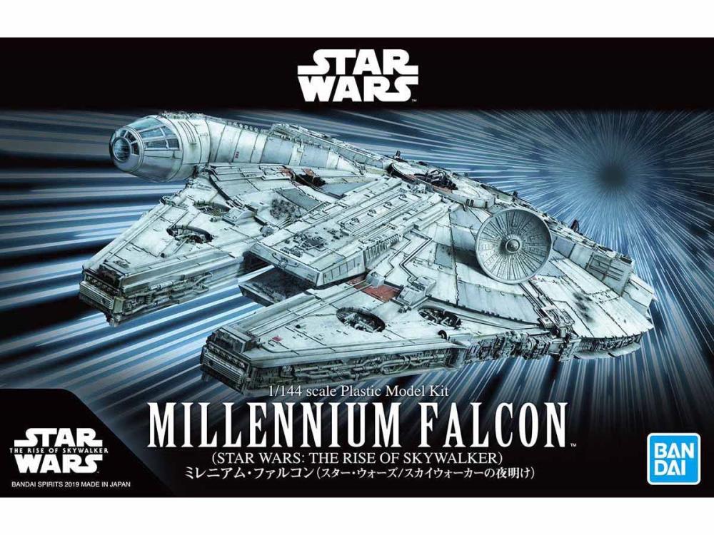 Bandai Star Wars Millennium Falcon Model Kit (The Rise of Skywalker Version) - Build & Display Your Own Iconic Star Wars Ship for Collectors & Fans