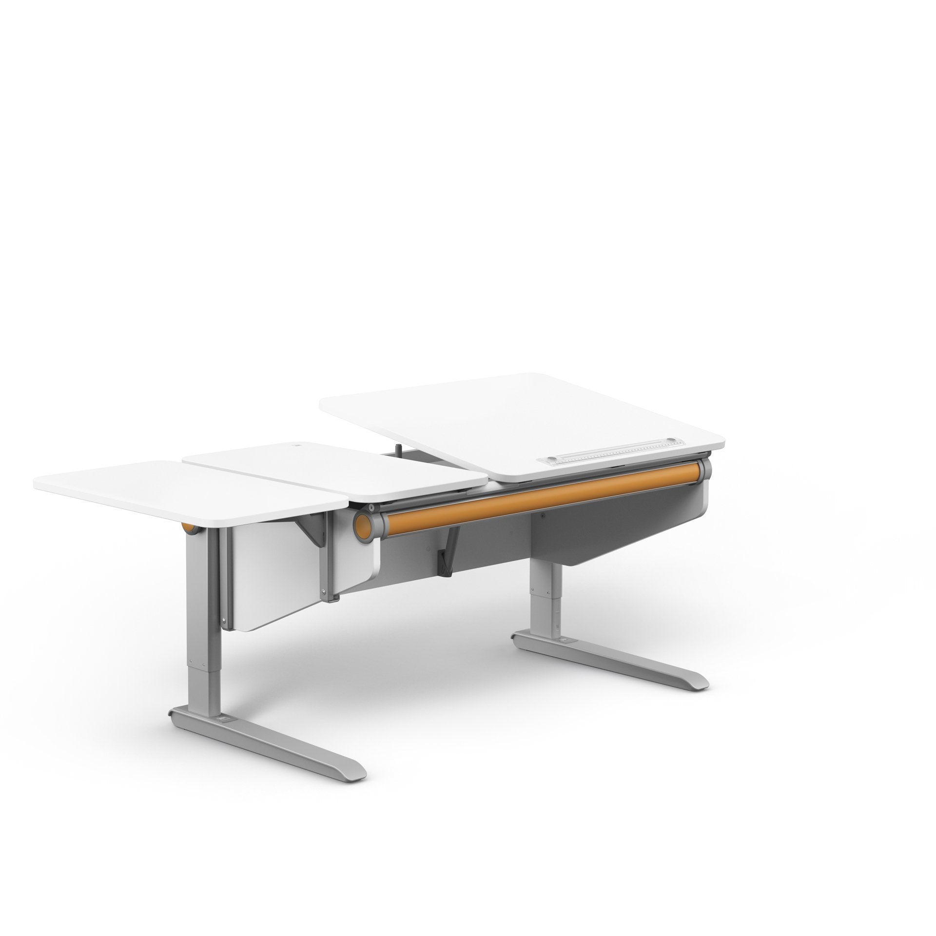 MOLL Winner Split Desk - Adjustable Kids Study Desk with Storage Shelf - Perfect for Home Office, Online Learning & Small Spaces