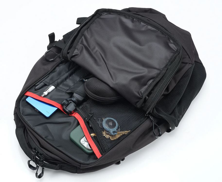 Caribee Helix 30L 15.4 Inch Laptop Backpack Black - Waterproof Travel Backpack for Men & Women, Business Work Commuter, College School Student, Hiking Outdoor Adventure