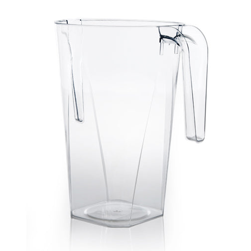 48 oz Clear Plastic Square Pitcher with Handle - BPA Free, Durable & Leak Proof - Perfect for Iced Tea, Lemonade, Juice & Water Dispenser (1 Pack)