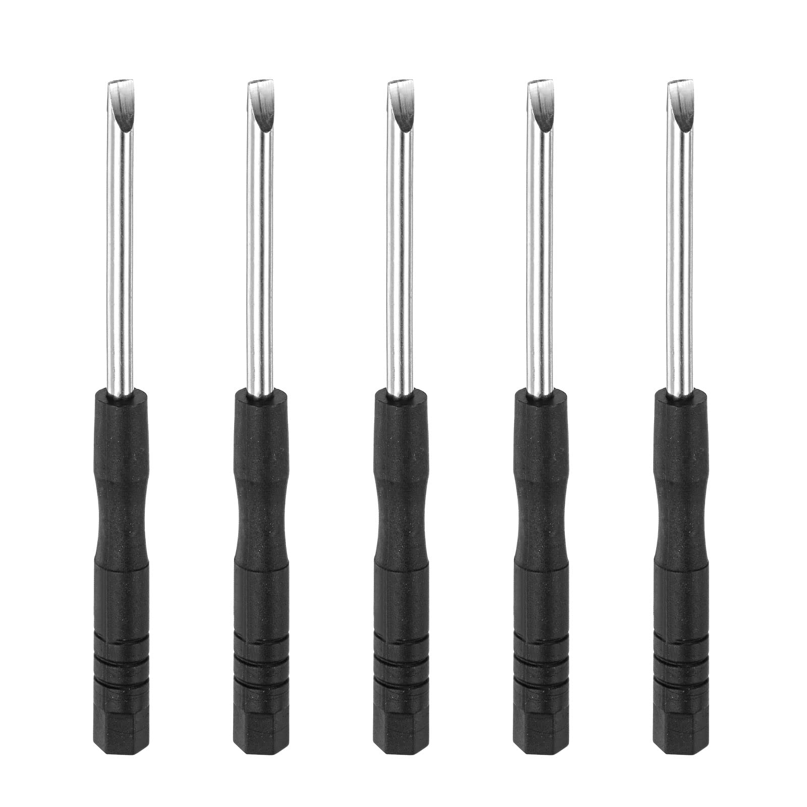 uxcell Mini Slotted Screwdriver Set - 3.0mm Flat Head Precision Screwdriver for Watch, Eyeglasses & Electronics Repair (5-Piece) - Perfect for Jewelry, Smartphones & Small Device Maintenance