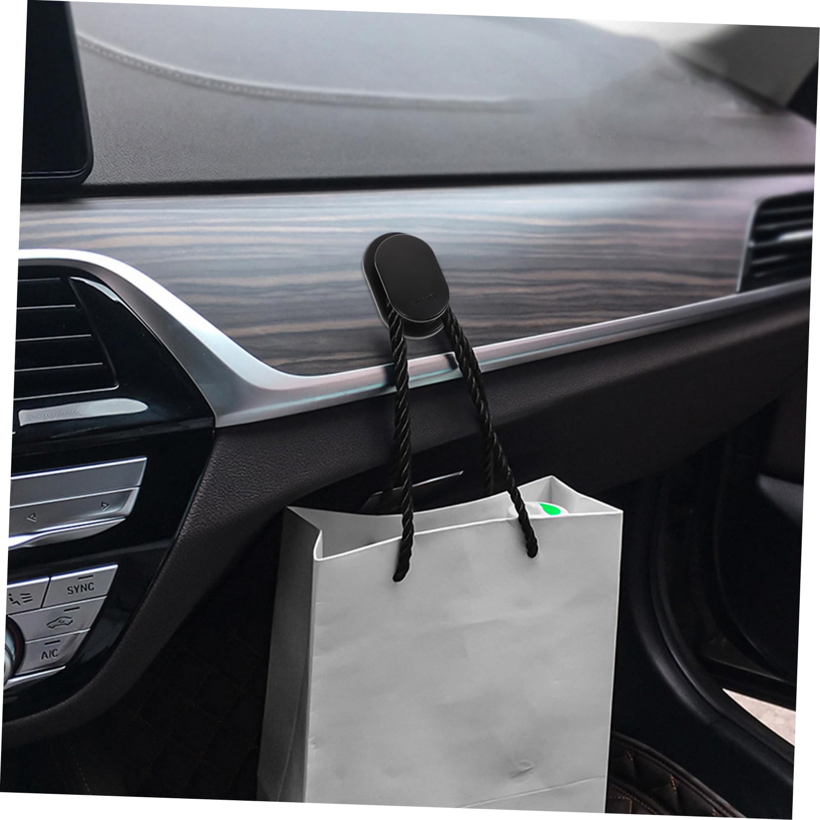 Hoement 4-Pack Car Hooks - Heavy Duty Sticky Hooks for Car, Wall & Outdoor Use - Multi-Purpose Hangers for Keys, Earphones, Grocery Bags & More - ABS Plastic Car Accessories (Perfect for Road Trips & Daily Organization)