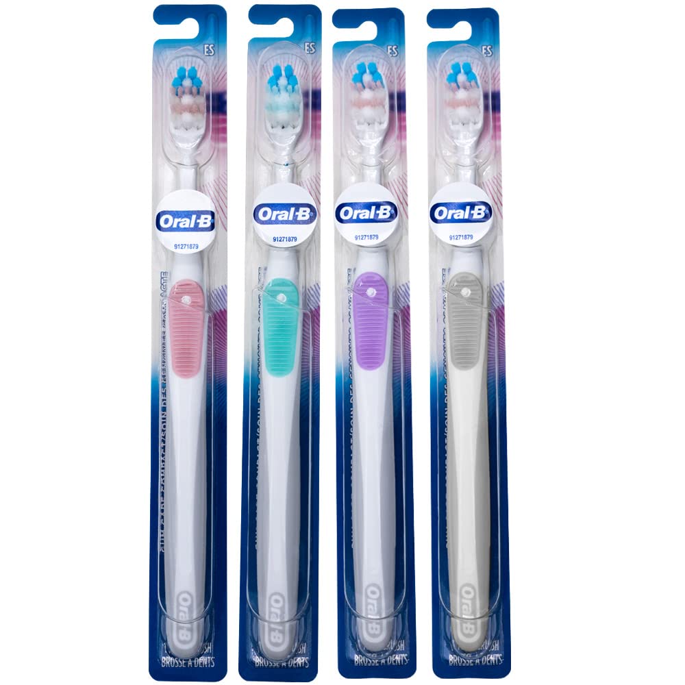 Oral-B Gum Care Extra Soft Toothbrush for Sensitive Teeth and Gums - Compact Small Head, Gentle Cleaning (4-Pack, Colors May Vary) | Ideal for Travel, Daily Oral Hygiene & Sensitive Mouth Care