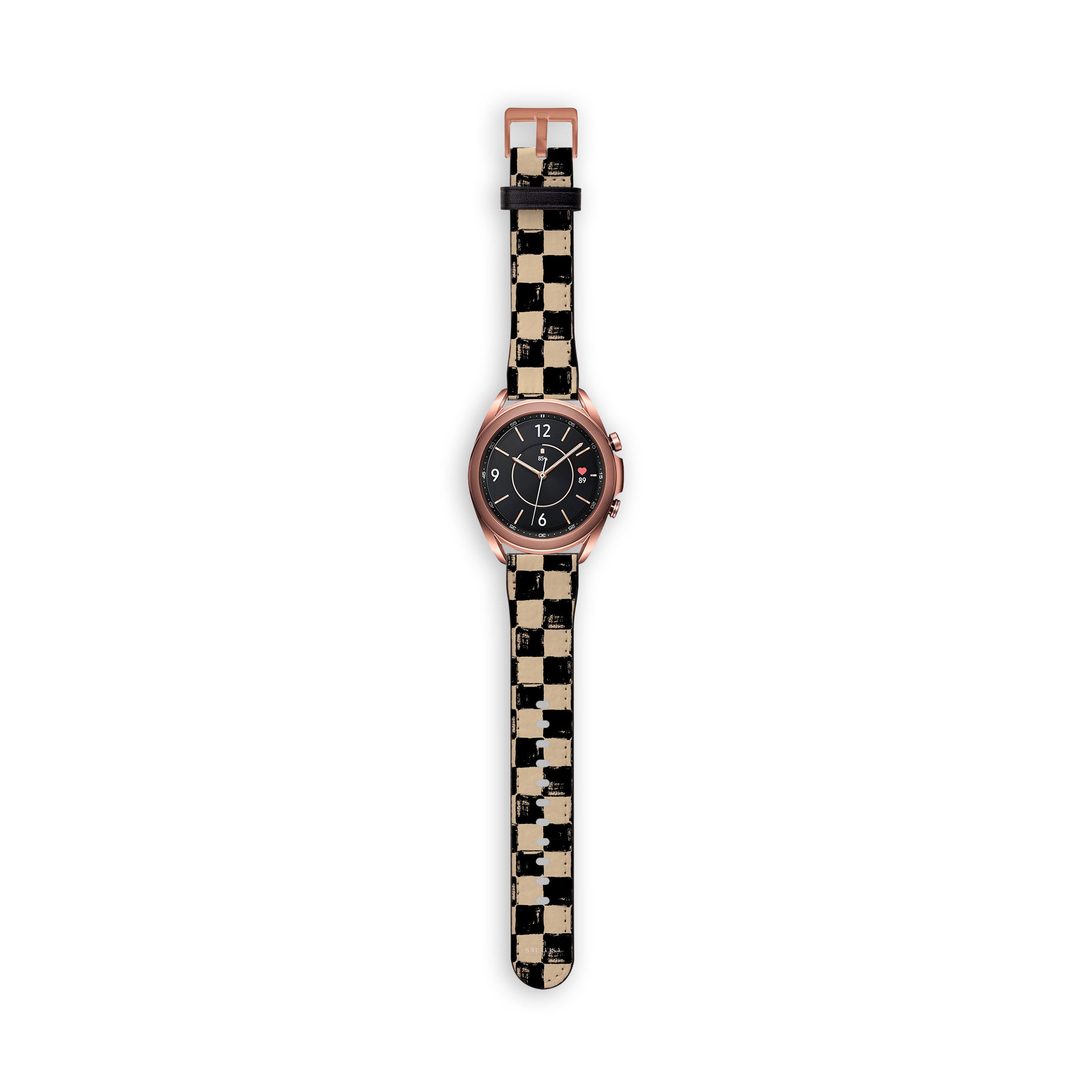 Galaxy Watch Band with Chess Board Design - Stylish & Durable Smartwatch Accessory for Samsung Galaxy Watch - Perfect for Gamers, Professionals & Chess Enthusiasts