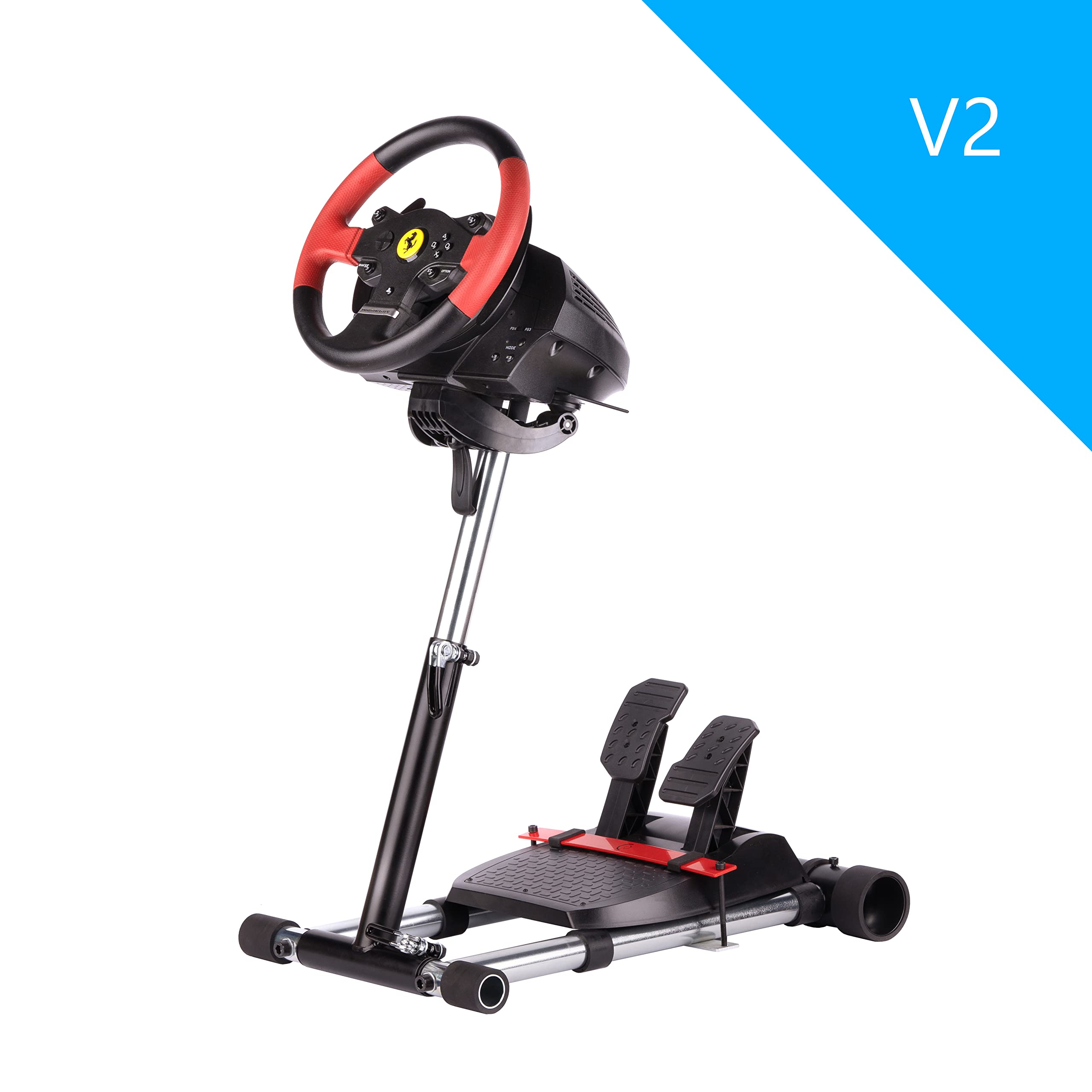 Thrustmaster 458 Wheel Stand Pro - Compatible with Xbox 360, Xbox One, T80, T100, RGT, Ferrari GT & F430 | Logitech Driving Force GT V2 Racing Wheel Stand (Wheel/Pedals Not Included) | Perfect for Sim Racing & Gaming Setups