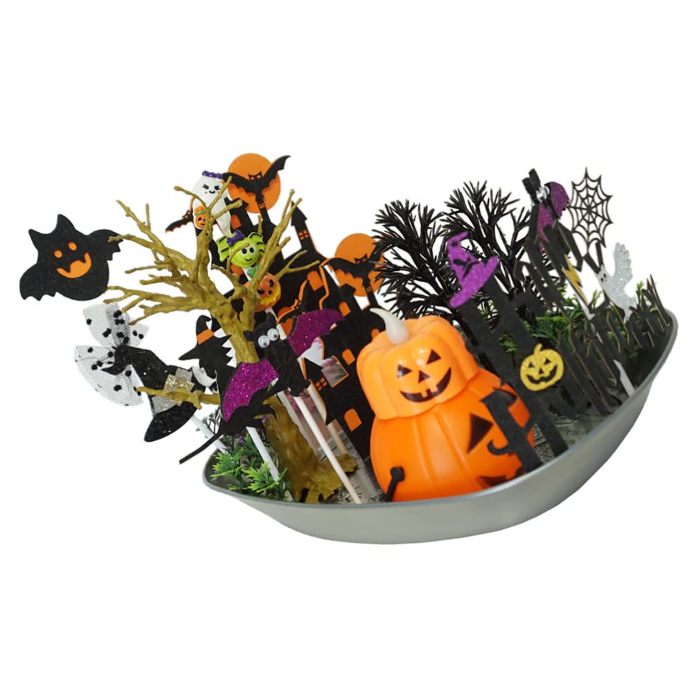 ABOOFAN Halloween Pirate Ship Building Kit - DIY Pirate Boat Model with Pumpkin Decor, Halloween Boat Landscape Craft Set for Kids & Adults | Perfect for Halloween Party Decor, Pirate-Themed Room, and DIY Gift Projects