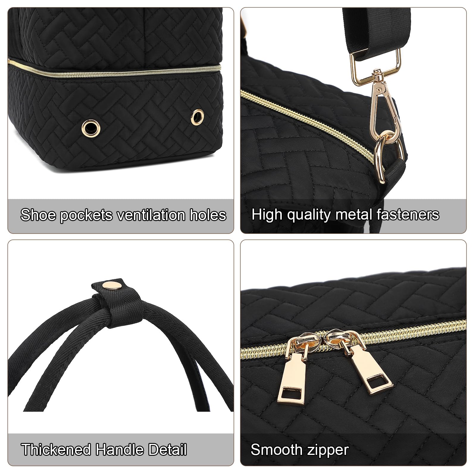 Women's Travel Duffel Bag - Waterproof Weekender Overnight Bag with Shoe Compartment & Wet Pocket | Gym, Hospital, Labor Delivery Essentials | Perfect Carry-On for Air Travel, Weekend Getaways & Workouts