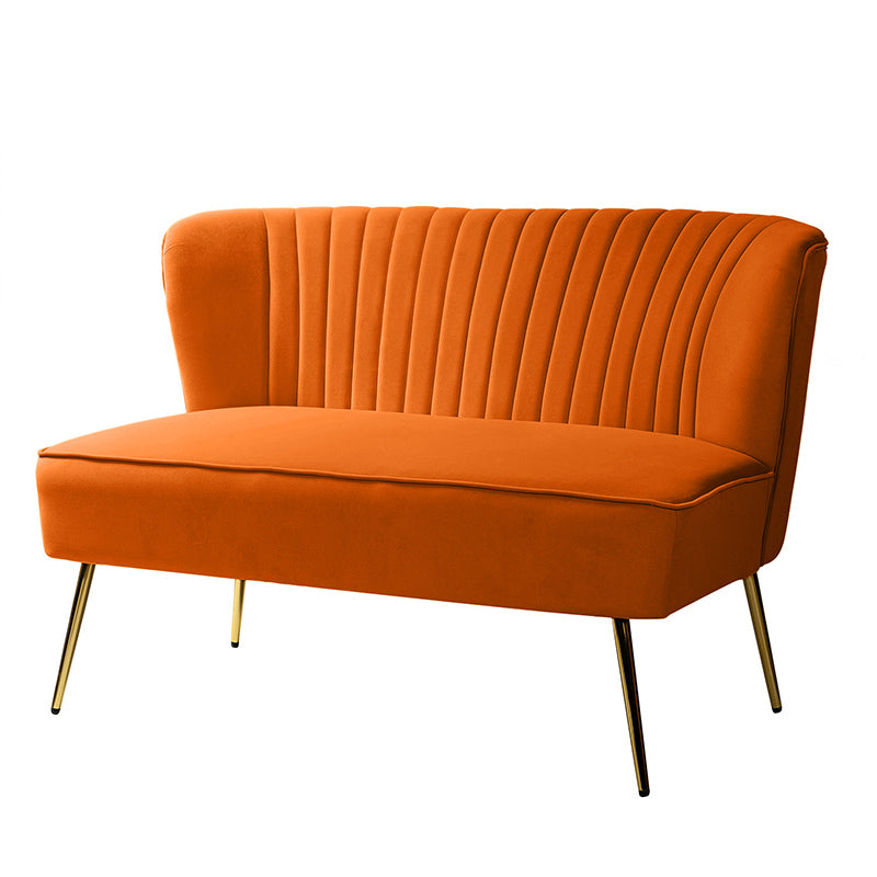 Bariana Velvet Loveseat - Soft & Luxurious Small Couch for Living Room, Bedroom, or Office - Perfect for Cozy Seating & Home Decor