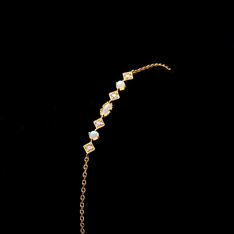 Dainty Opal Bracelet for Libra Birthstone - Elegant Zodiac Jewelry Gift for Women | Perfect for Birthday, Anniversary & Special Occasions