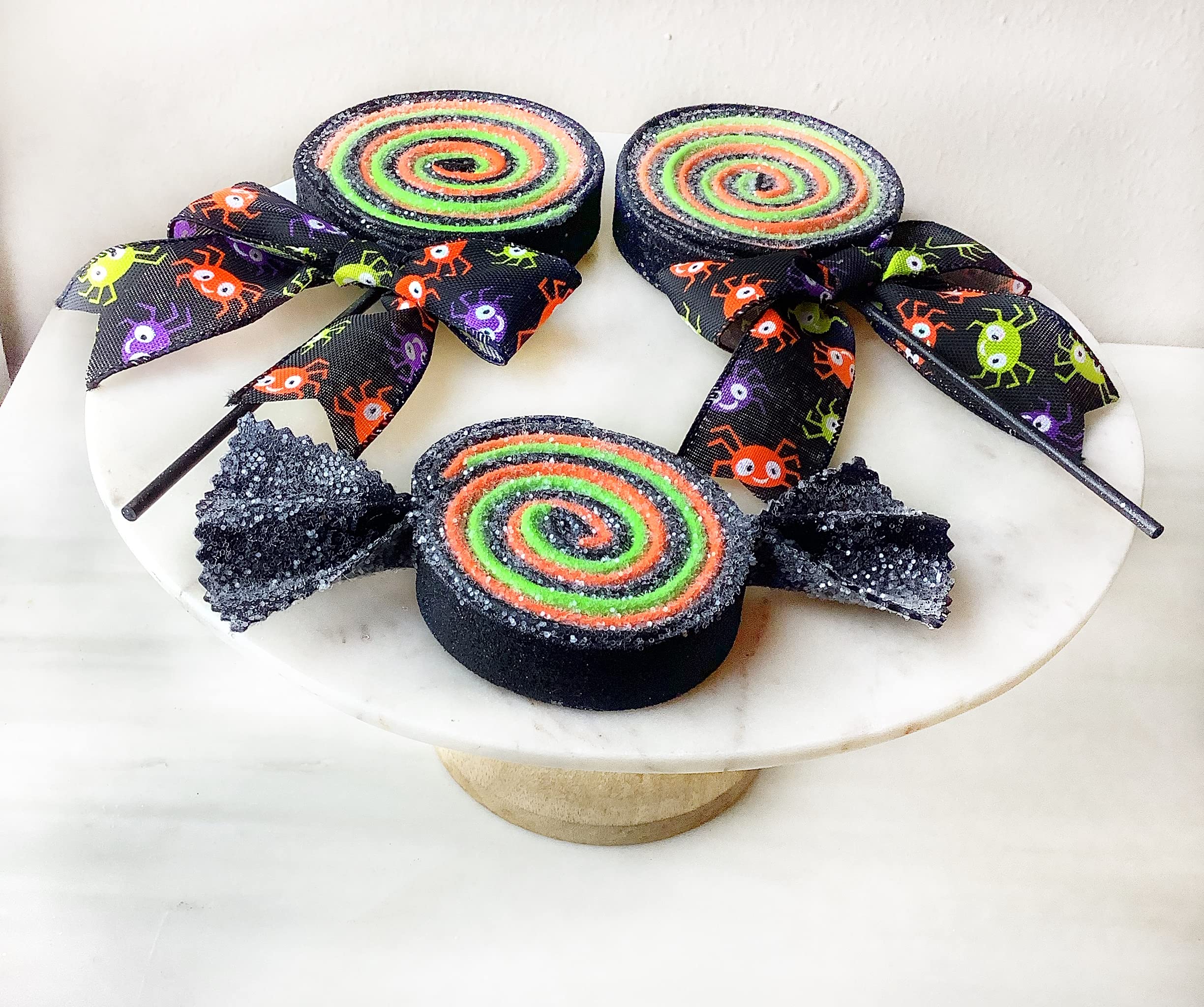 Halloween Fake Candy Decorations - Faux Lollipops, Cake Pops & Candy Wreath Attachments for Spooky Party Decor | Scary Wreath Embellishments for Halloween Door & Home Decorations