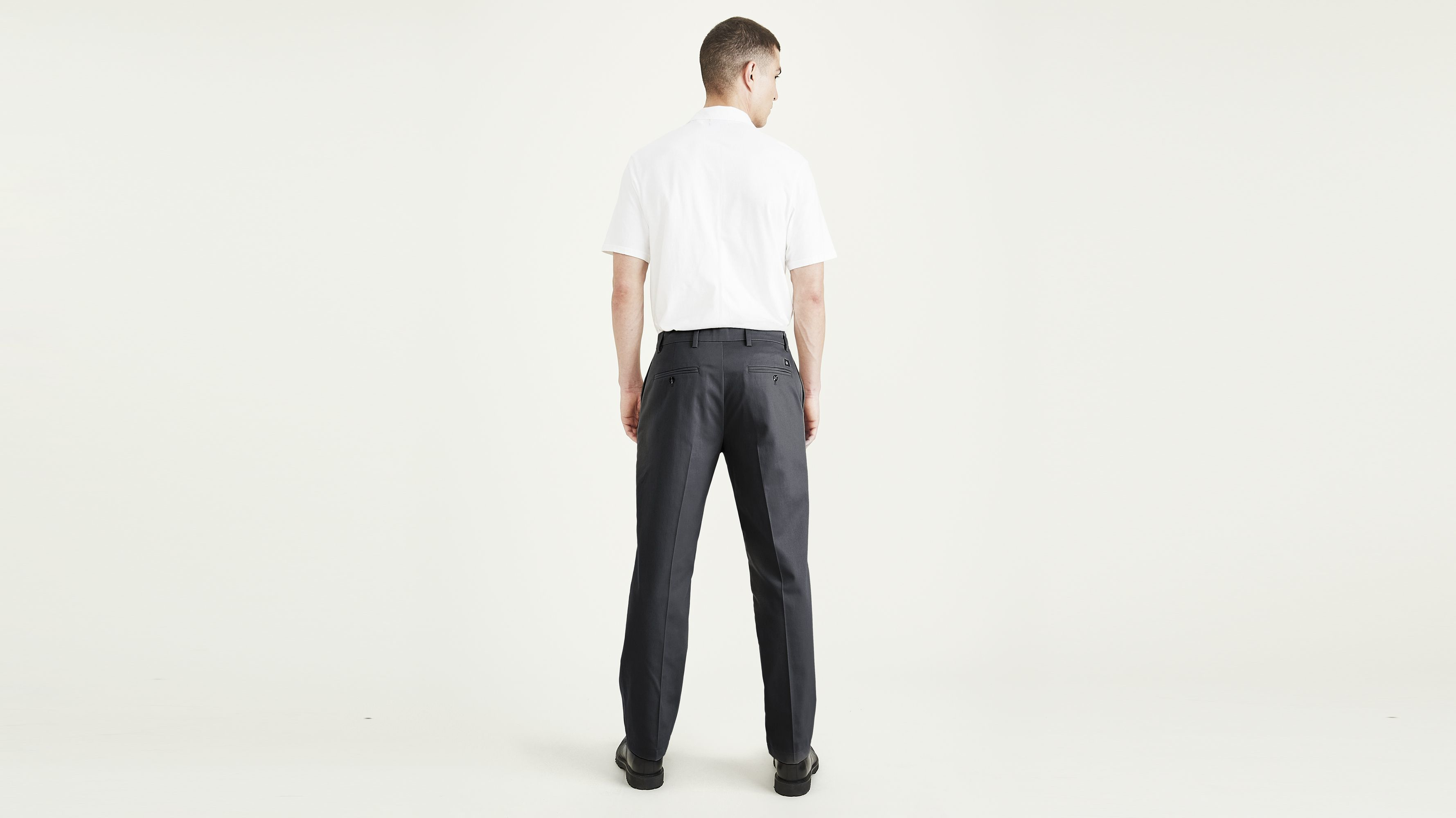 Signature Iron-Free Khakis for Men - Classic Fit with Stain Defender® Technology | Comfortable & Wrinkle-Resistant Dress Pants for Office, Travel & Casual Wear