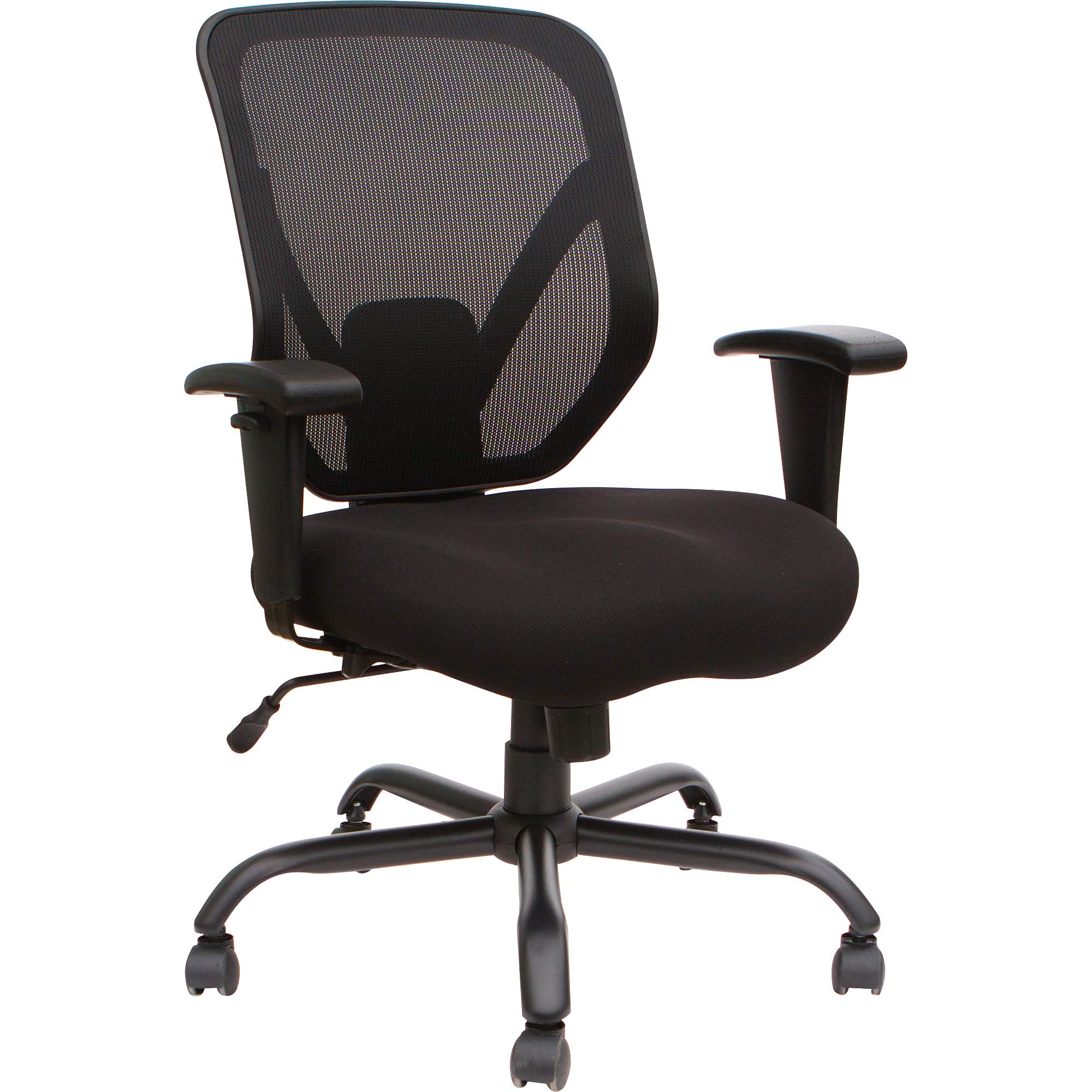 Lorell Soho Big & Tall Black Mesh Back Office Chair - Ergonomic Executive Desk Chair for Home & Business Workspaces