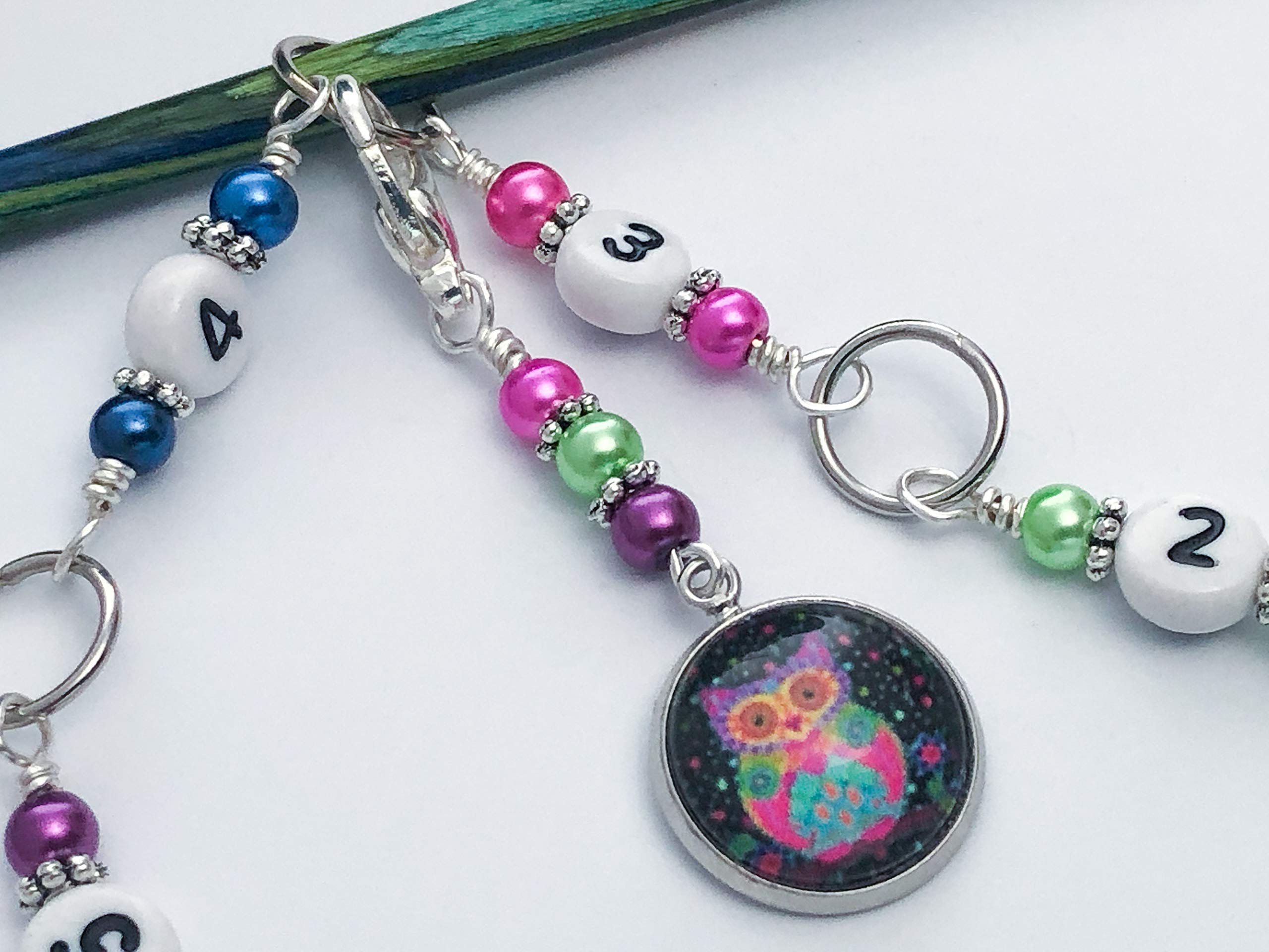 Owl Charm Knitting Row Counter - Stitch and Chain Row Counter for Knitting & Crochet | Perfect for Handmade Scarves, Hats, and Sweaters