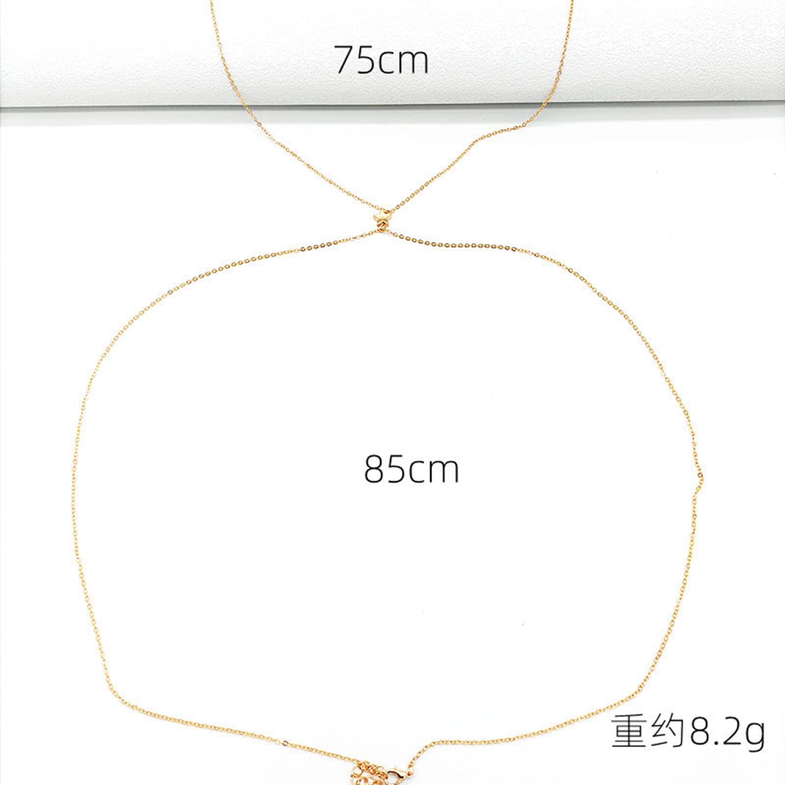 Wendalern Adjustable Gold Boho Body Chain Jewelry - Dainty Star Bikini Bra for Women & Girls - Perfect for Beach Parties, Music Festivals & Summer Vacations