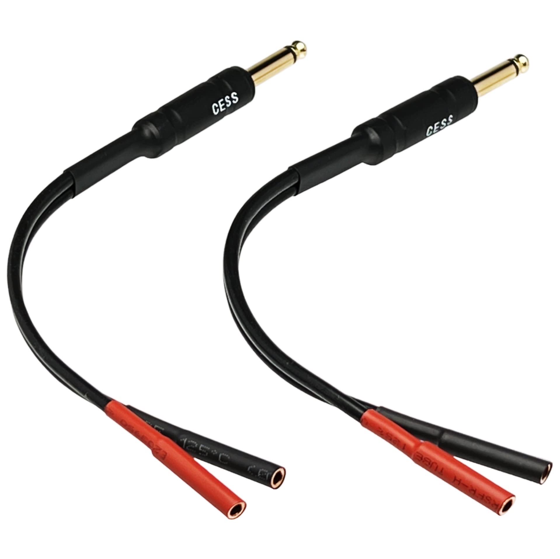 Dual Banana Jack to 6.35mm 1/4 Inch TS Male Plug Adapter Cable - High Quality Speaker Cable Connector for PA Systems, Amplifiers & Audio Equipment