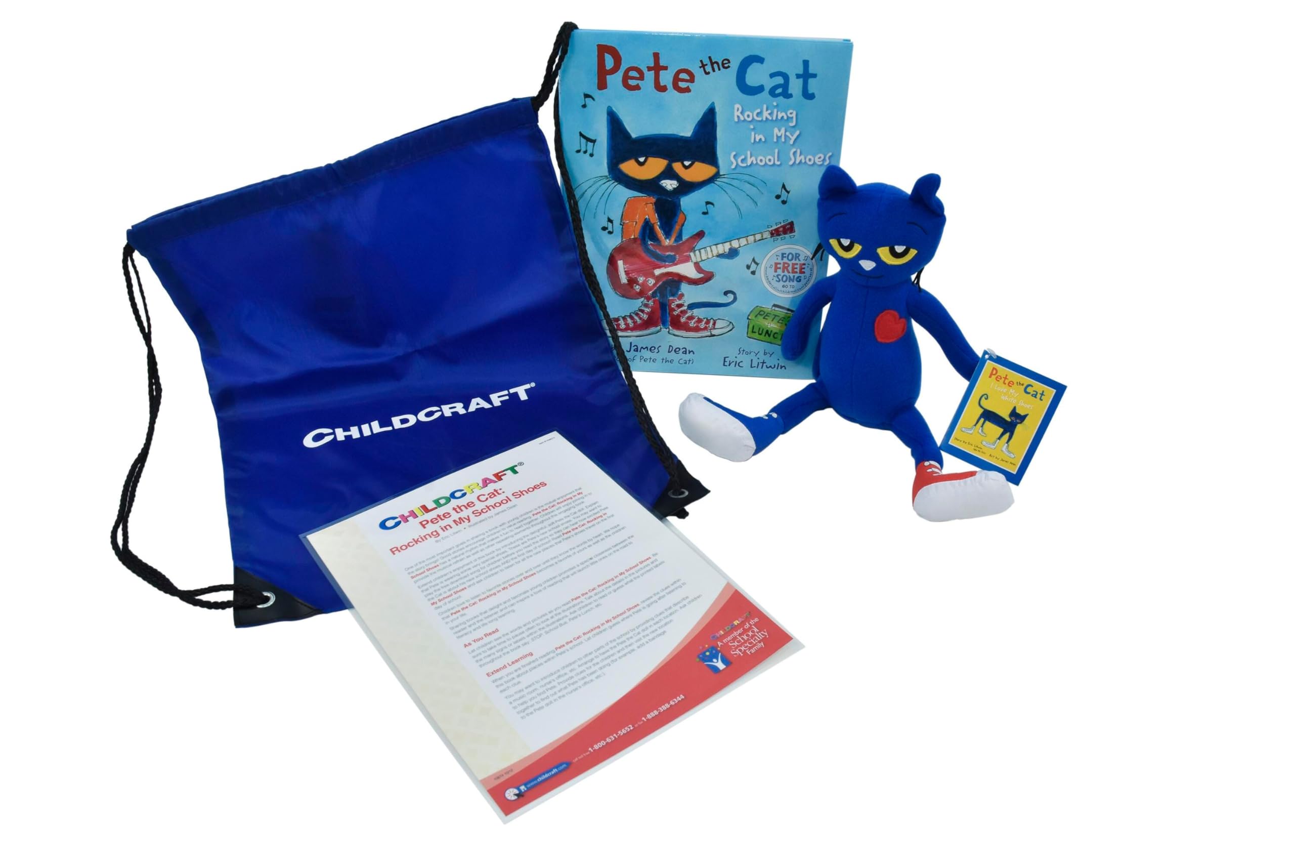 Pete the Cat: Rocking in My School Shoes Book & Literacy Activity Bag for Kids - Perfect for Classroom Reading, Homeschool Learning & Back-to-School Gifts