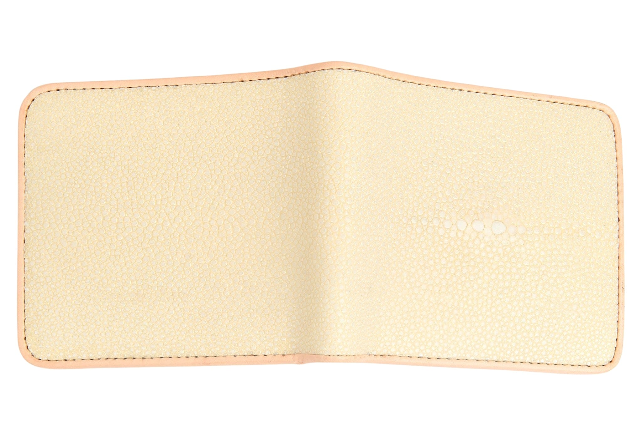 Genuine Stingray Leather Wallet for Men & Women - Pearl White Luxury Slim Bifold RFID Blocking - Perfect for Everyday Use, Travel & Gifts