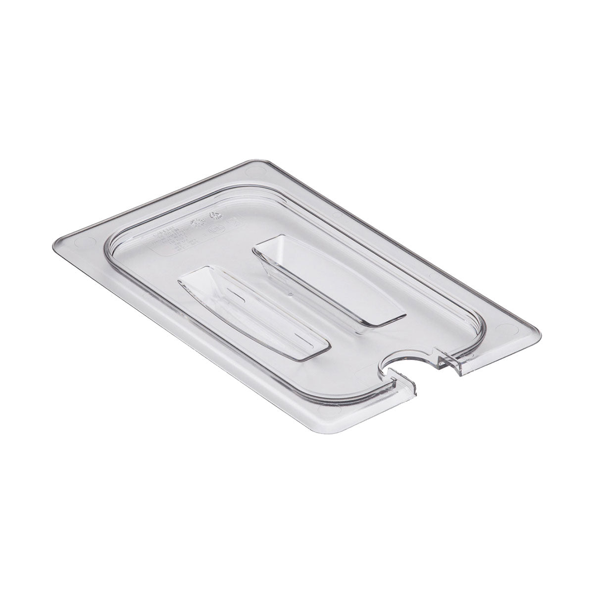 Cambro 40CWCH135 1/4 Size Clear Camwear Food Pan Lid with Handle - Durable Plastic Cover for Commercial Kitchens, Catering, Buffets & Food Storage