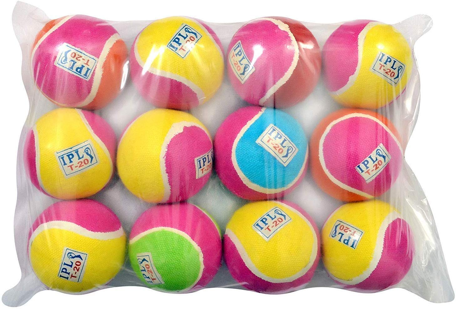 Premium Cotton Cricket Balls for Practice & Casual Play - Soft & Safe for Kids & Adults - Multicolor Pack of 12 - Ideal for Backyard, Street & School Cricket Games