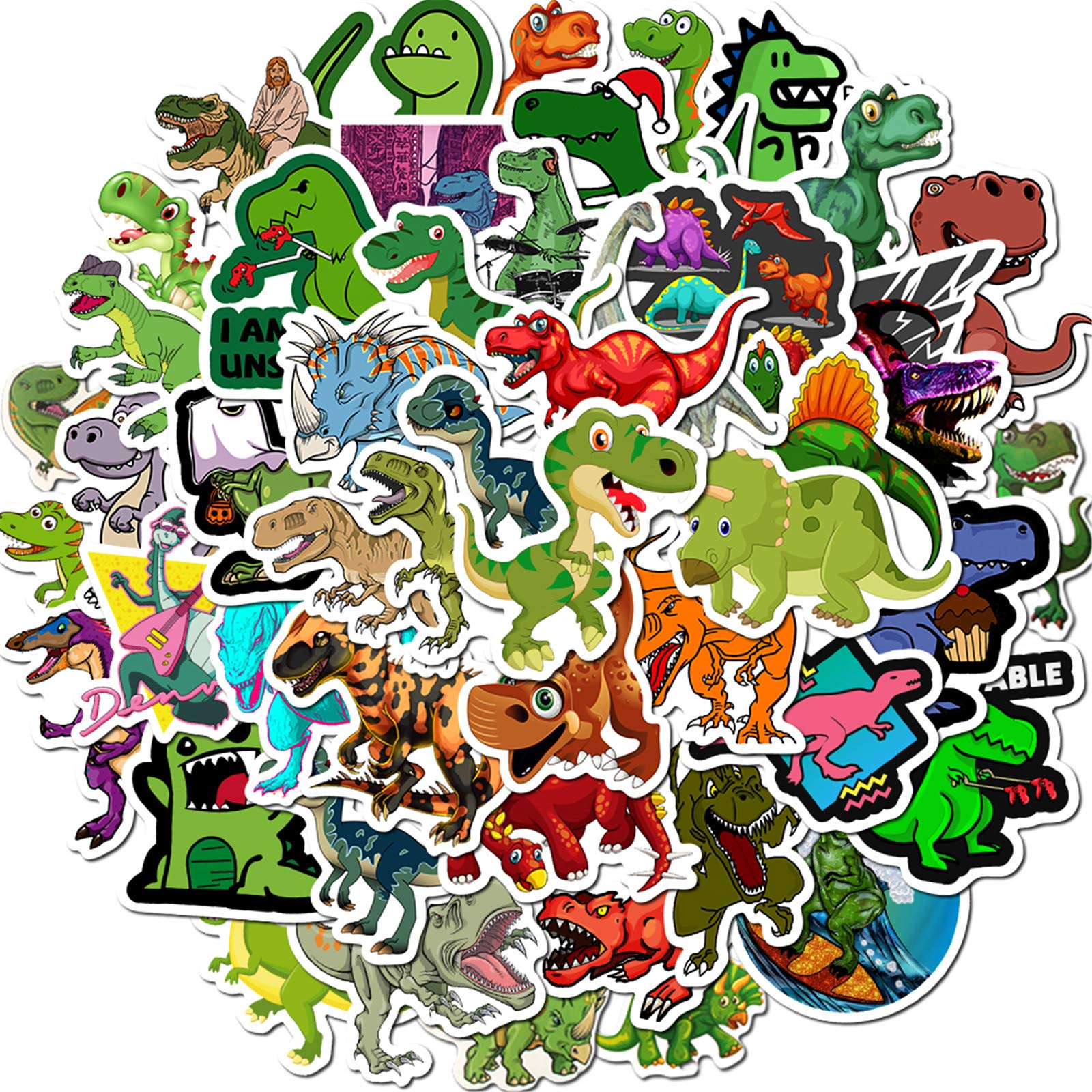 Dinosaur Stickers for Water Bottles & Laptop - Cute VSCO Vinyl Decals, Waterproof Kids Stickers for Girls - Perfect for School Supplies, DIY Crafts & Room Decor