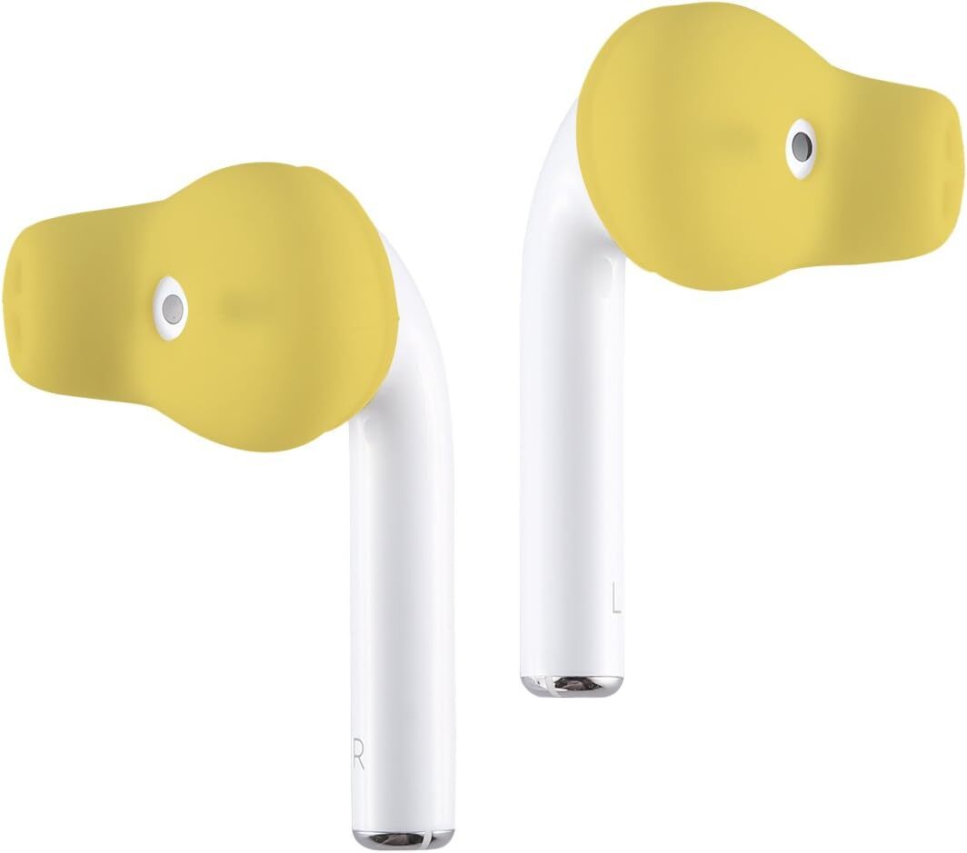 ACOUS Design Purest Earbuds Covers - Premium Silicone Ear Tips for Noise Isolation (Lemon Yellow) - Perfect for Workouts, Commuting & Travel