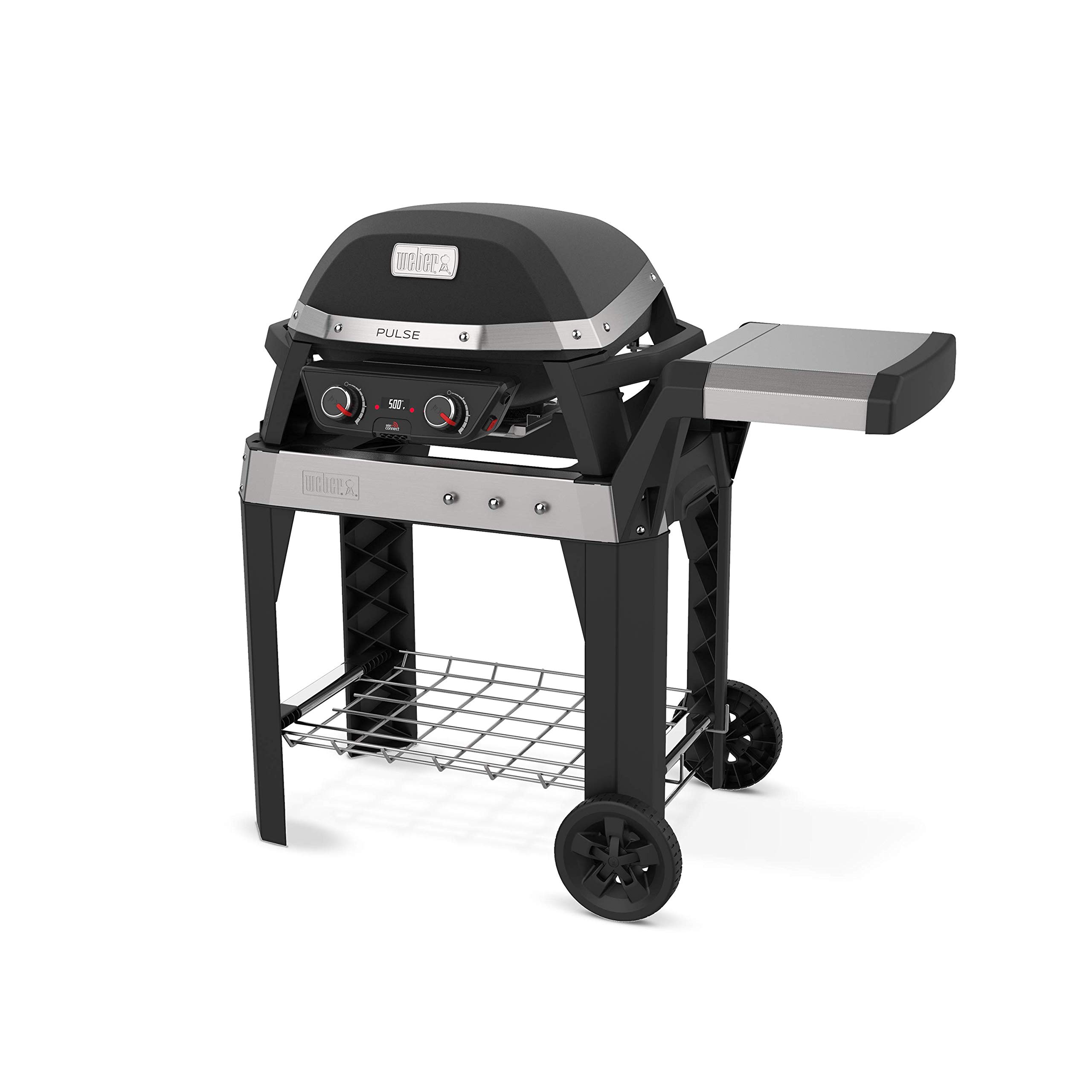 Weber Pulse 2000 Cart Electric Grill - Portable Outdoor BBQ Grill with 1890 Watts, Black | Perfect for Patio, Backyard, Camping & Tailgating Parties