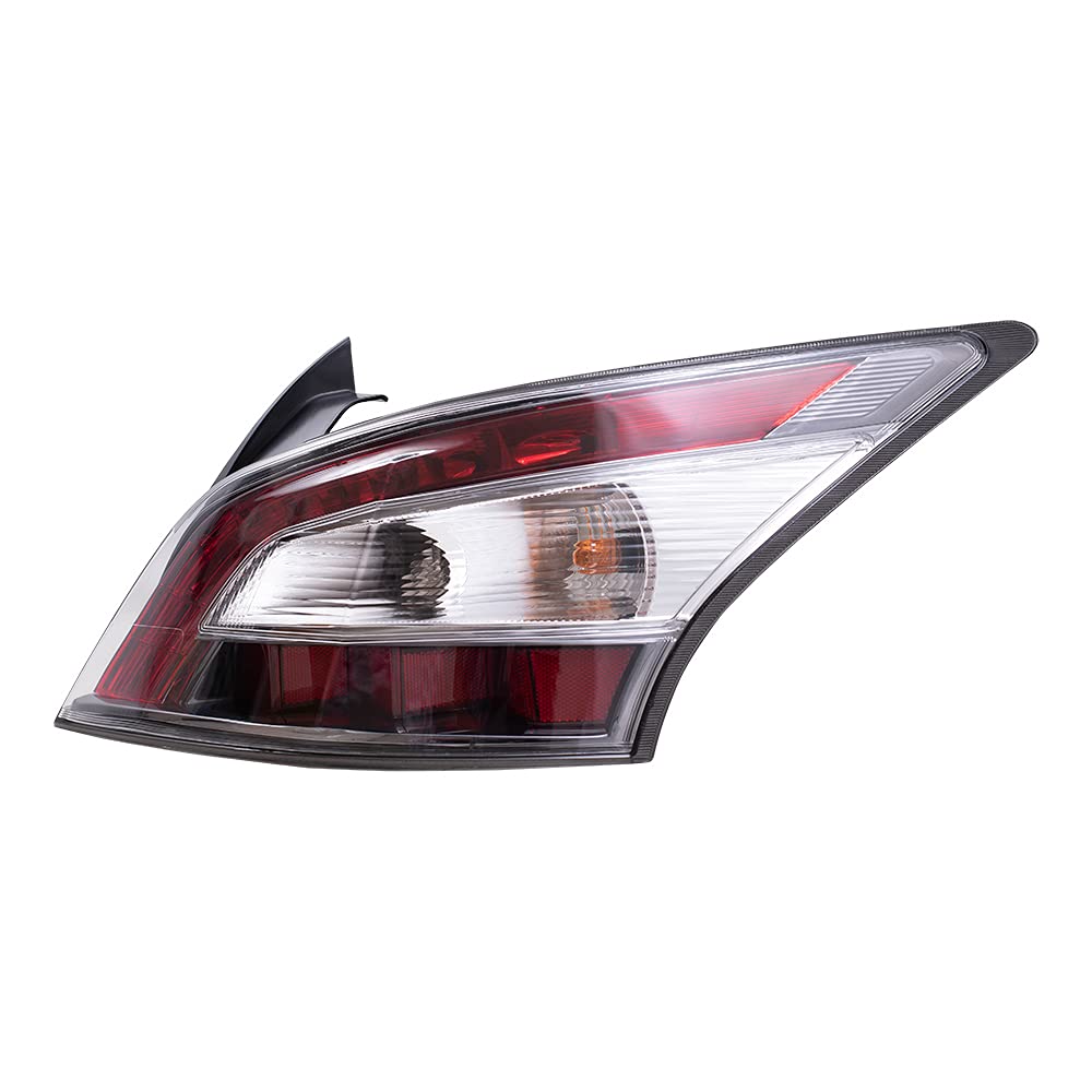 Brock Replacement Pair Set Taillights Tail Lamps for 2012-2014 Nissan Maxima (Part# 26555-9DA0B & 26550-9DA0B) - Durable Aftermarket Tail Light Assembly for Enhanced Night Visibility & Safety