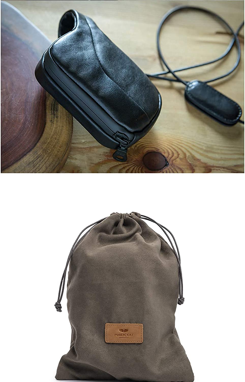 Genuine Leather Crossbody Bag for Men & Women - Mini Travel Shoulder Bag with Credit Card Slots, Phone & Earbuds Holder - Perfect for Daily Commute, Shopping & Travel Accessories Organization